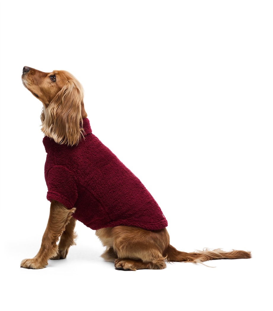 Fleece Brindle Dog Sweater (S -XL) RED Image 2