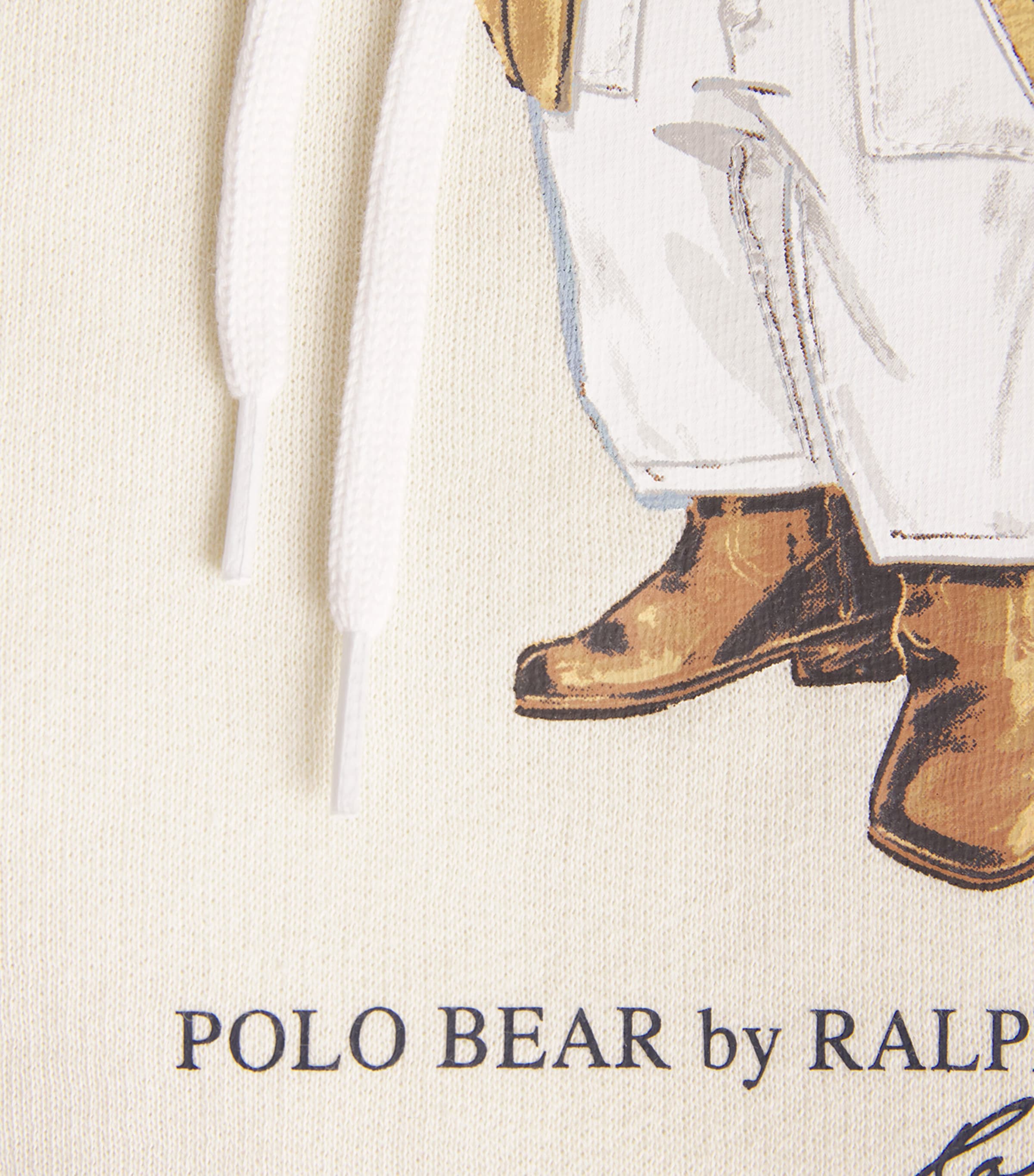 Cotton-Blend Polo Bear Hoodie PARCHMENT CREAM Image 5