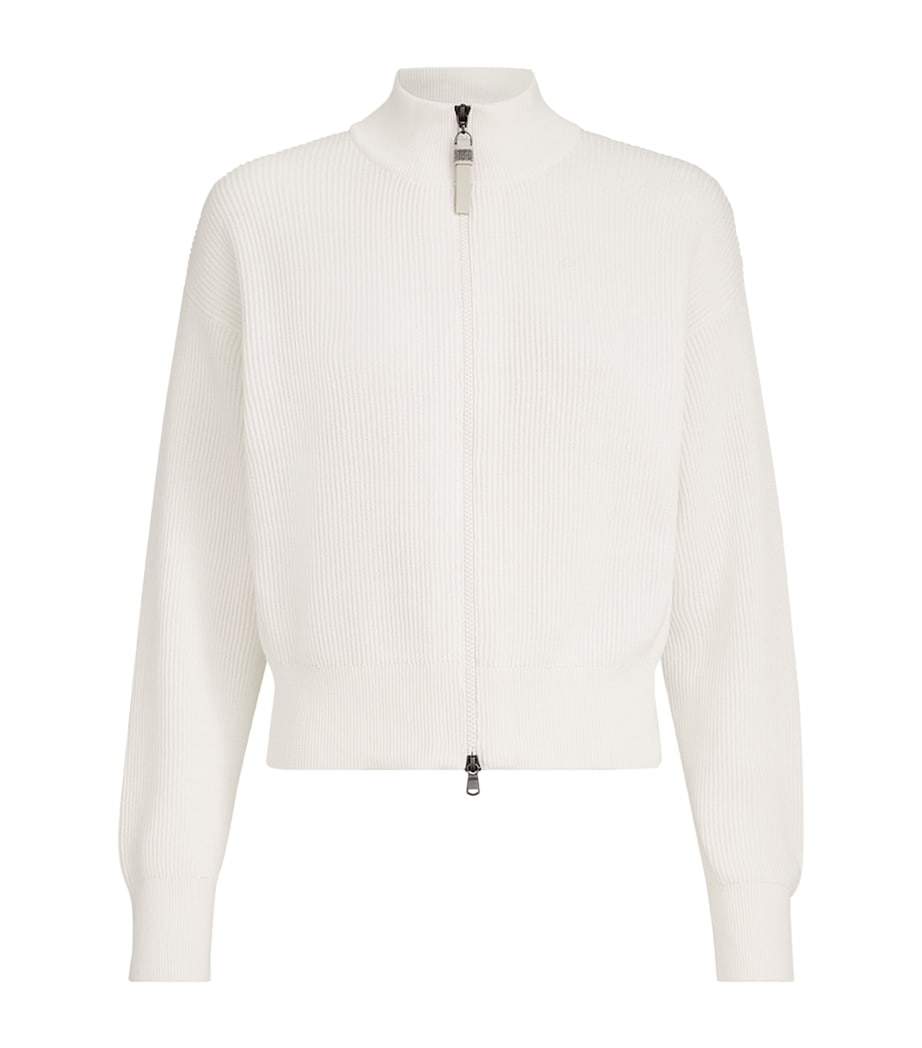 Brunello Cucinelli Womens Cotton Zip-Front Cardigan Image 1