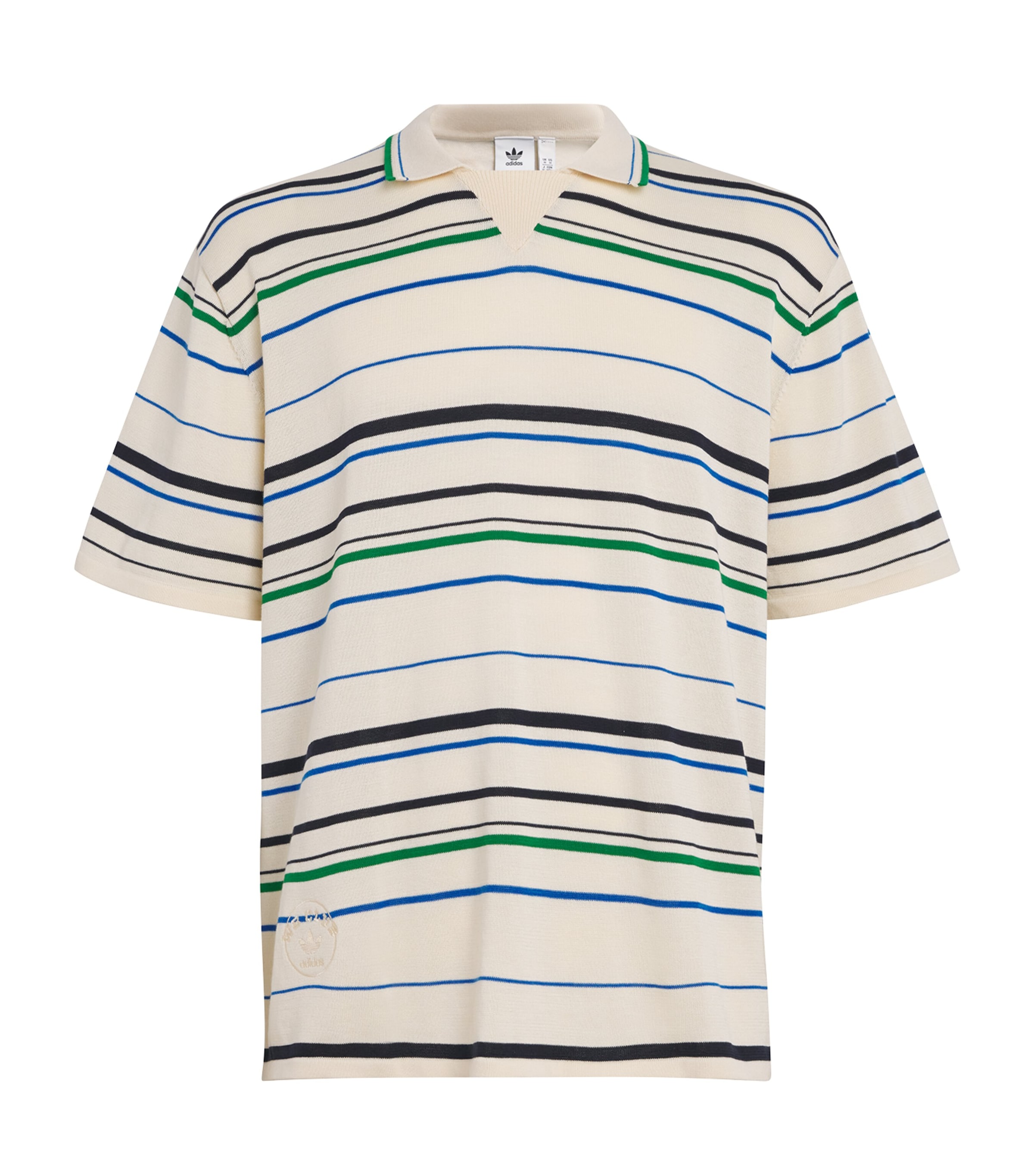 Tシャツ・カットソー WALES BONNER POLO SHIRT WITH STRIPE PATTERN adidas Originals x Wales Bonner Knit Men's Polo Shirt Beige