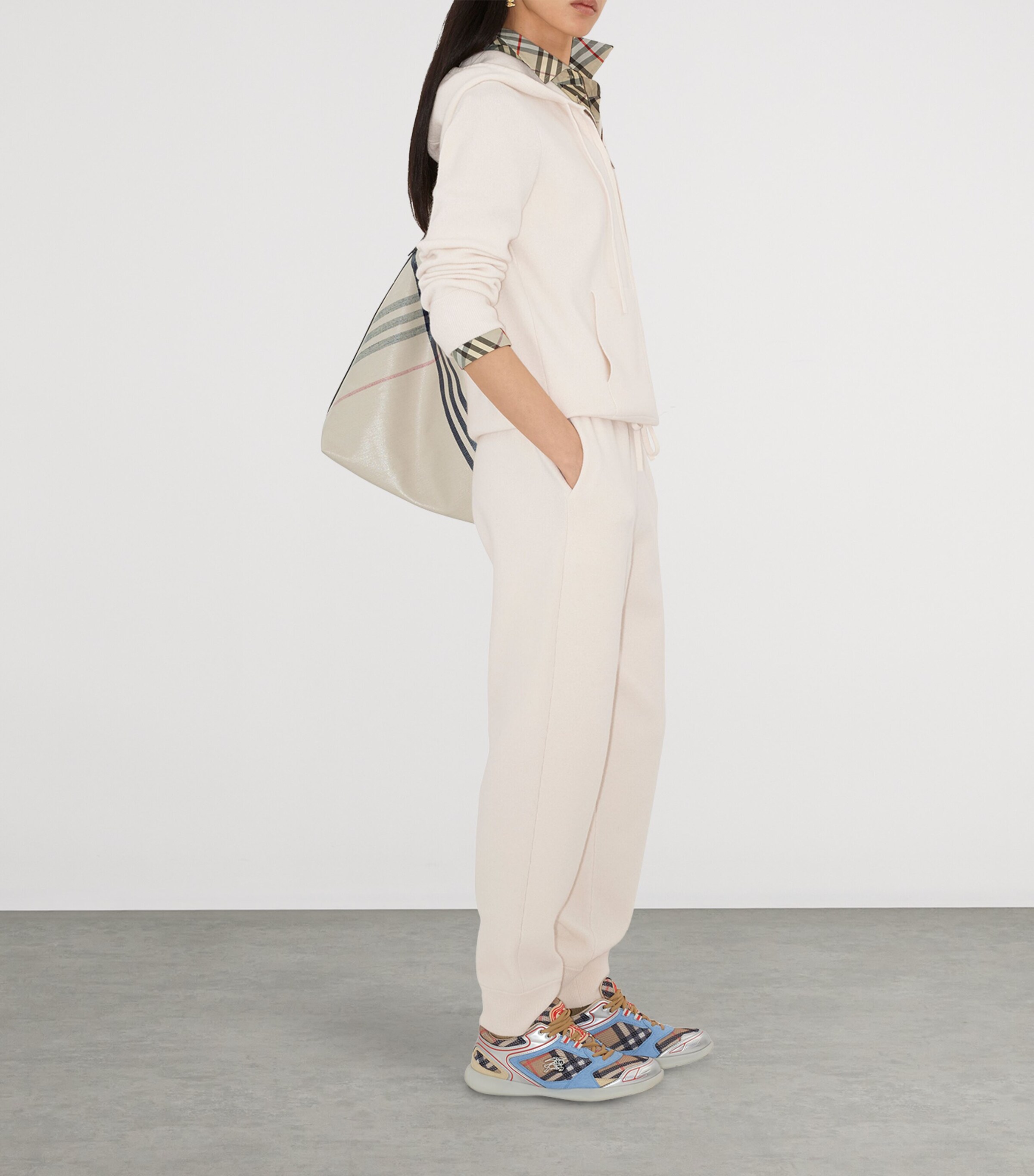 Cashmere-Blend Sweatpants CHALK Image 3