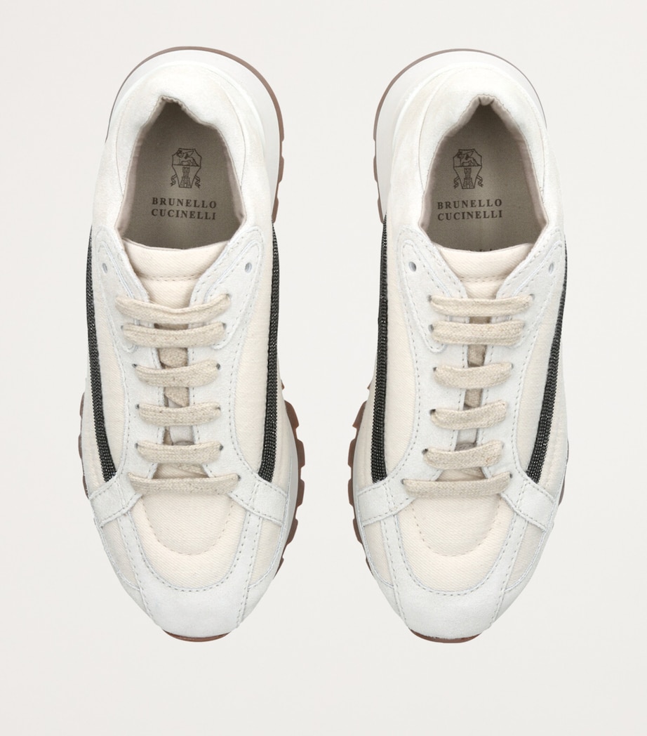 Leather Tech Sneakers WHITE Image 4
