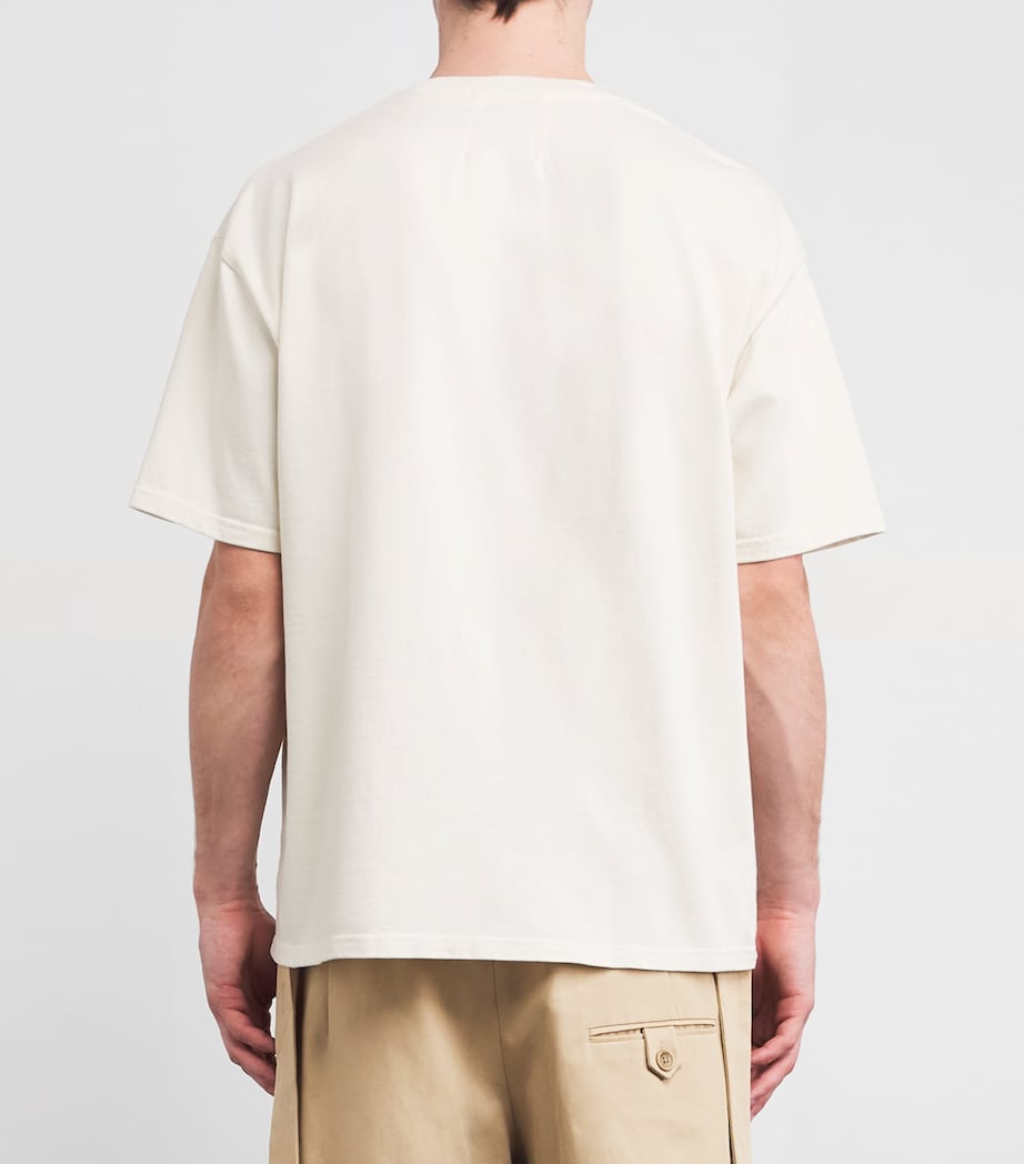 x Harrods Cotton Hotel Rhude T-Shirt VTG WHITE 0241 Image 4