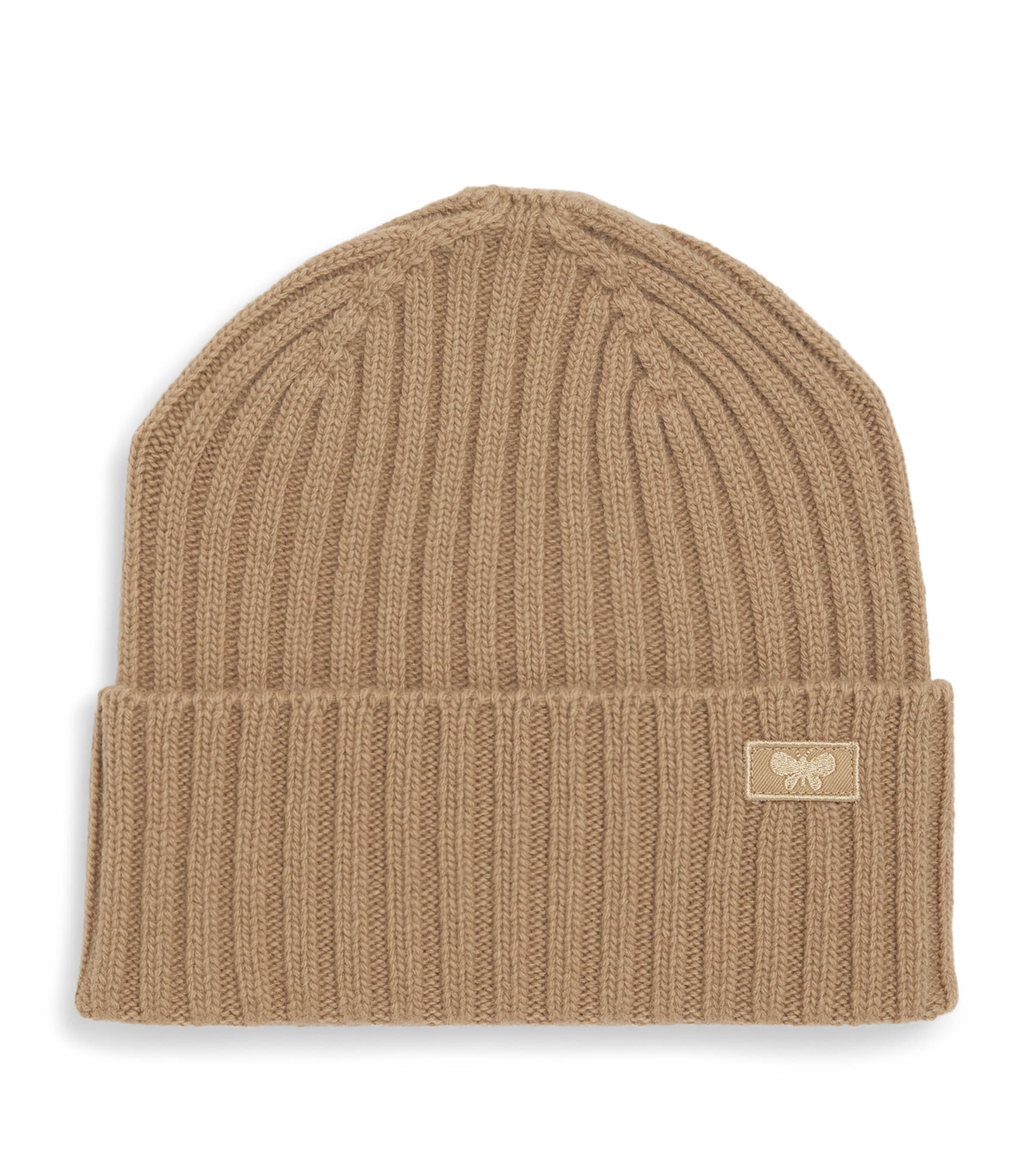 Weekend Max Mara Virgin Wool Logo Beanie In Brown