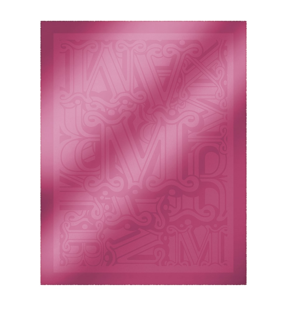 Max Mara Logo Scarf Shocking Pink Image 1