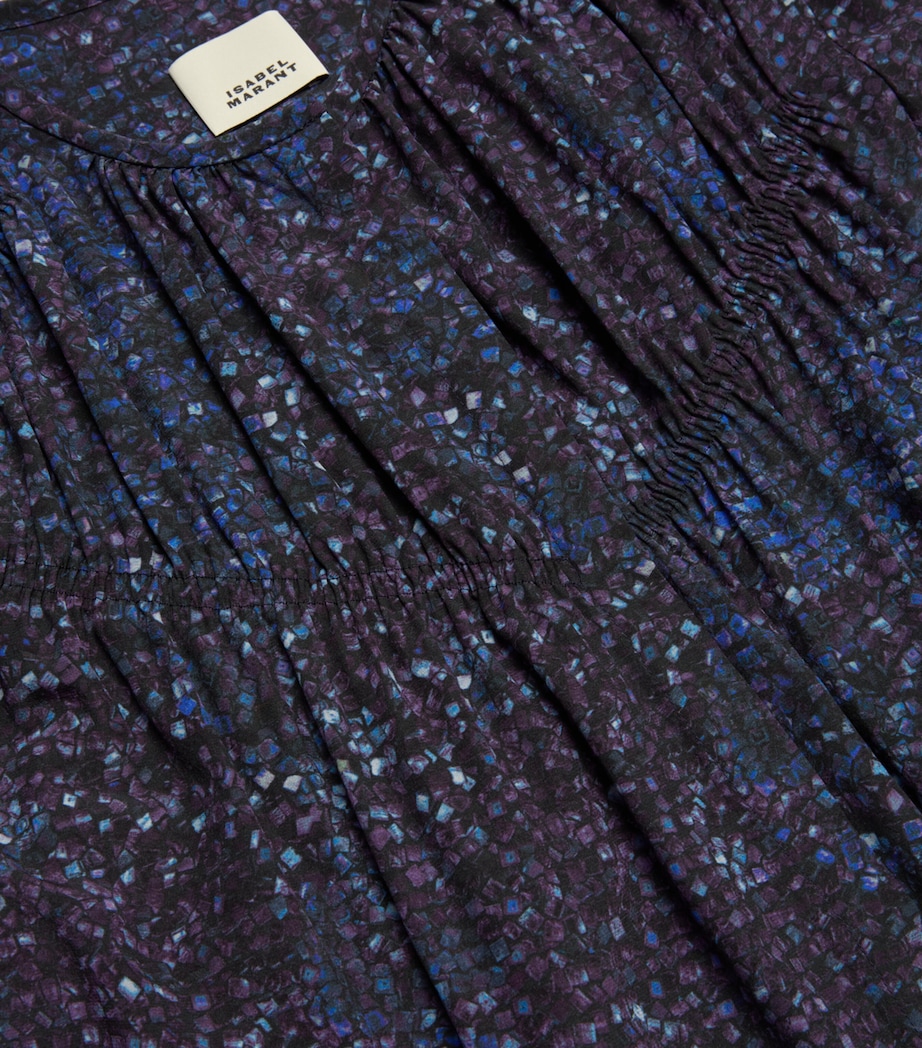 Stretch-Silk Printed Sally Blouse 30MI MIDNIGHT Image 2