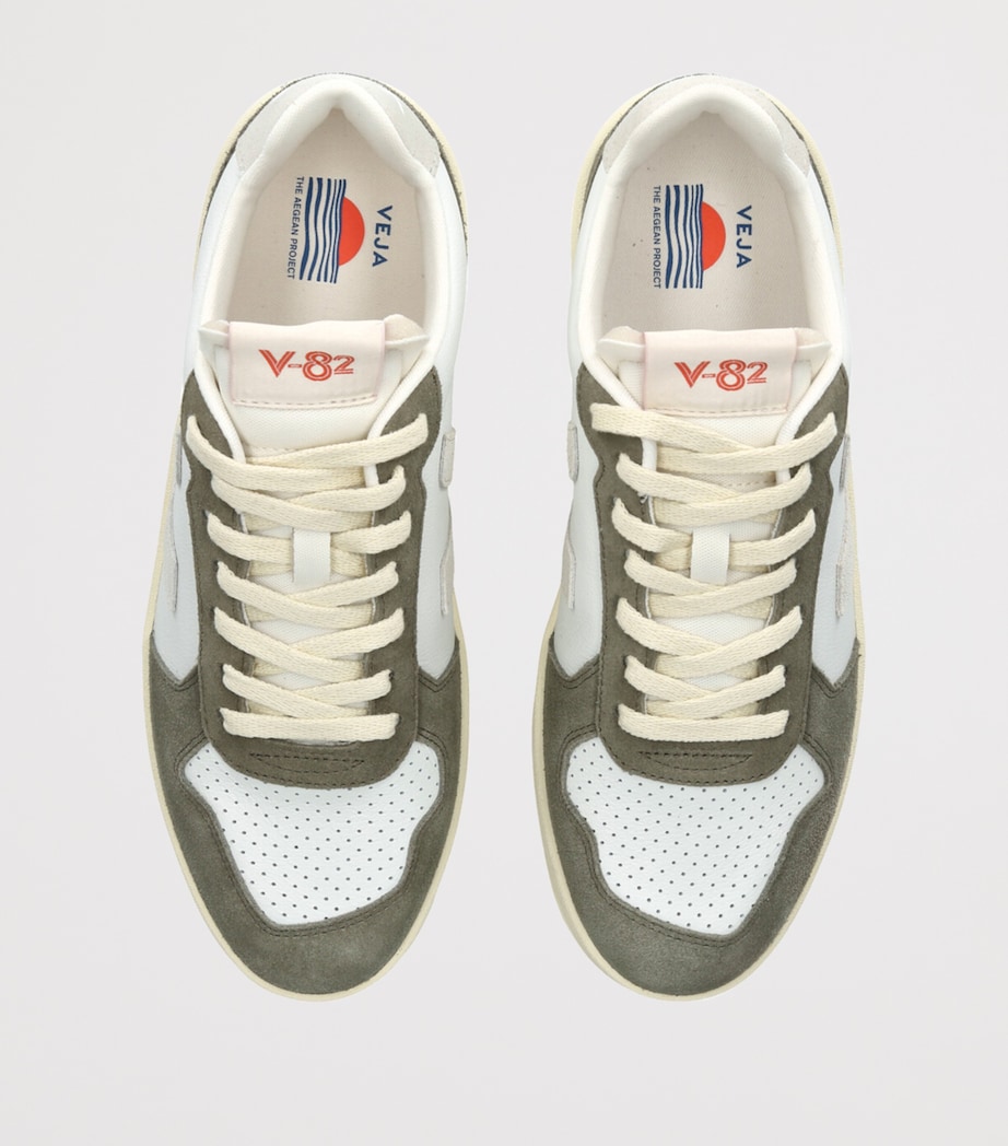 Veja Leather V-82 Sneakers Green Comb Image 4