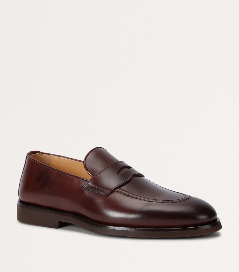 Leather Flex Penny Loafers BROWN Image 3