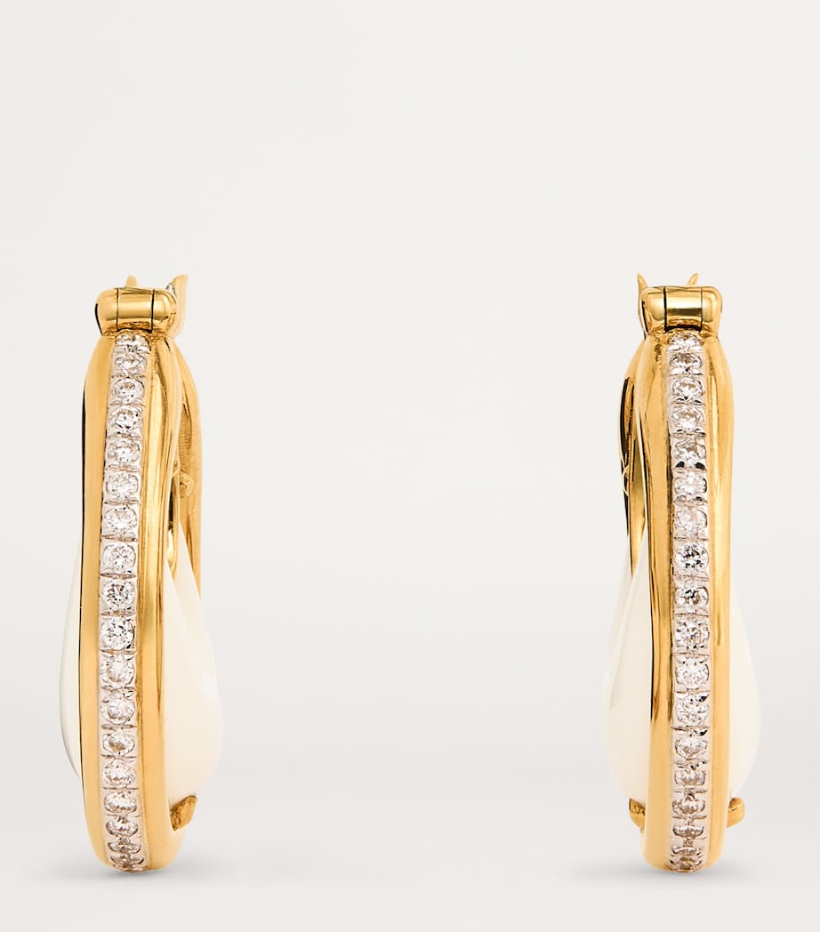 Yellow Gold, Ruby and Diamond Lot N*91 Diana Earrings YELLOW GOLD Image 3