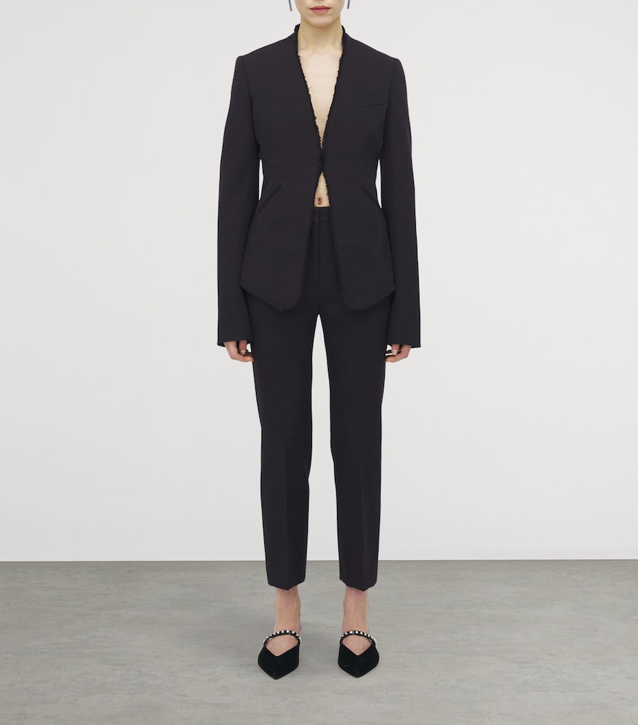 Wool Raw-Edge Tailored Jacket 2023 Image 2