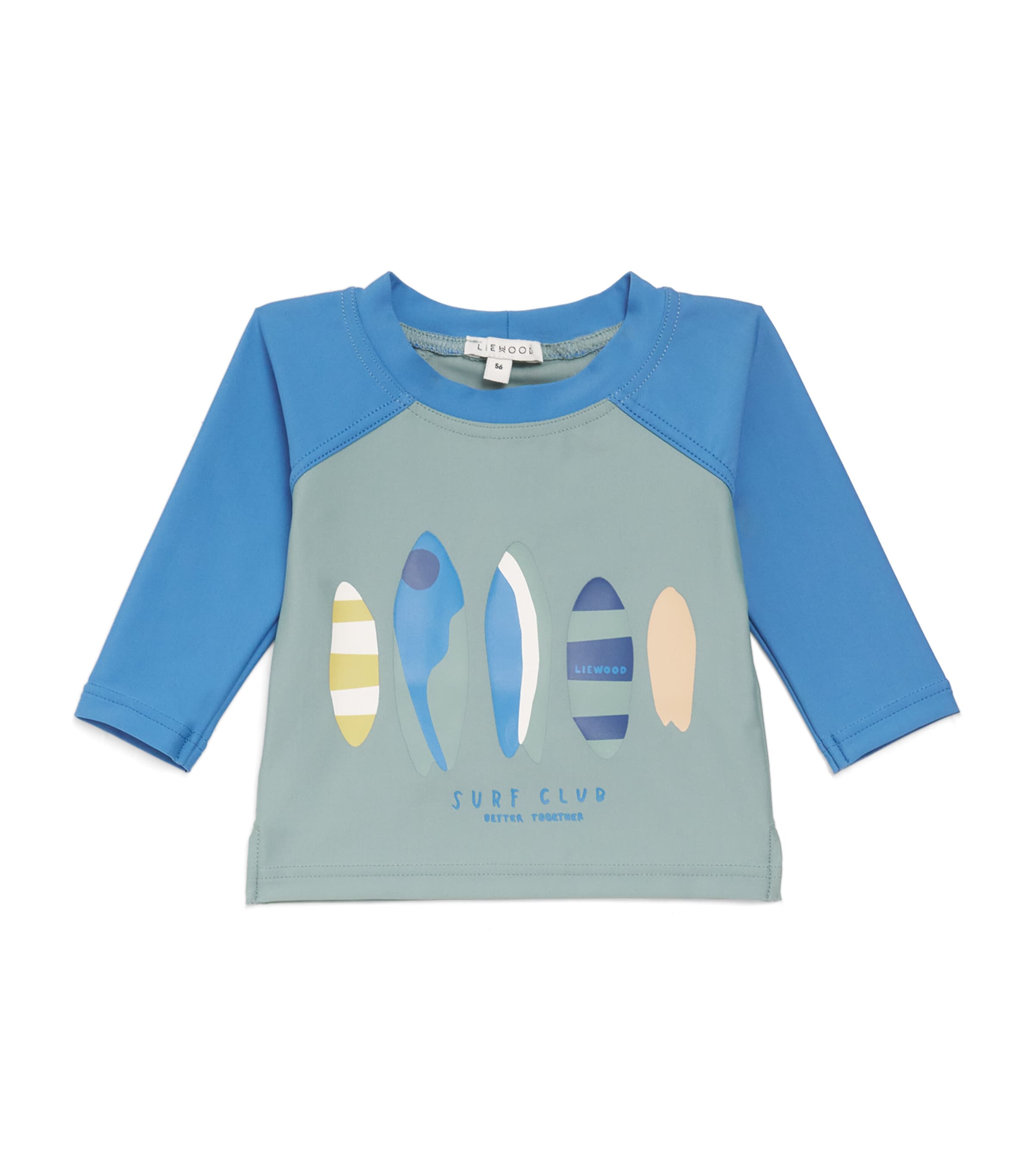 Liewood Printed Noah Swim T-Shirt (1-2 Months) Boards/peppermint Image 1