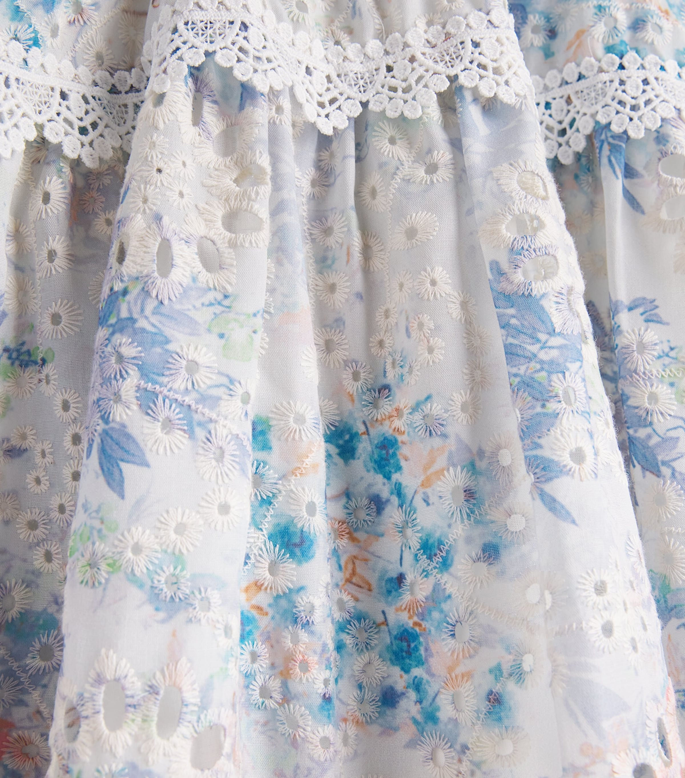 Broderie Anglaise Sylvie Dress (4-14 Years) AUTUMN FLORAL Image 3