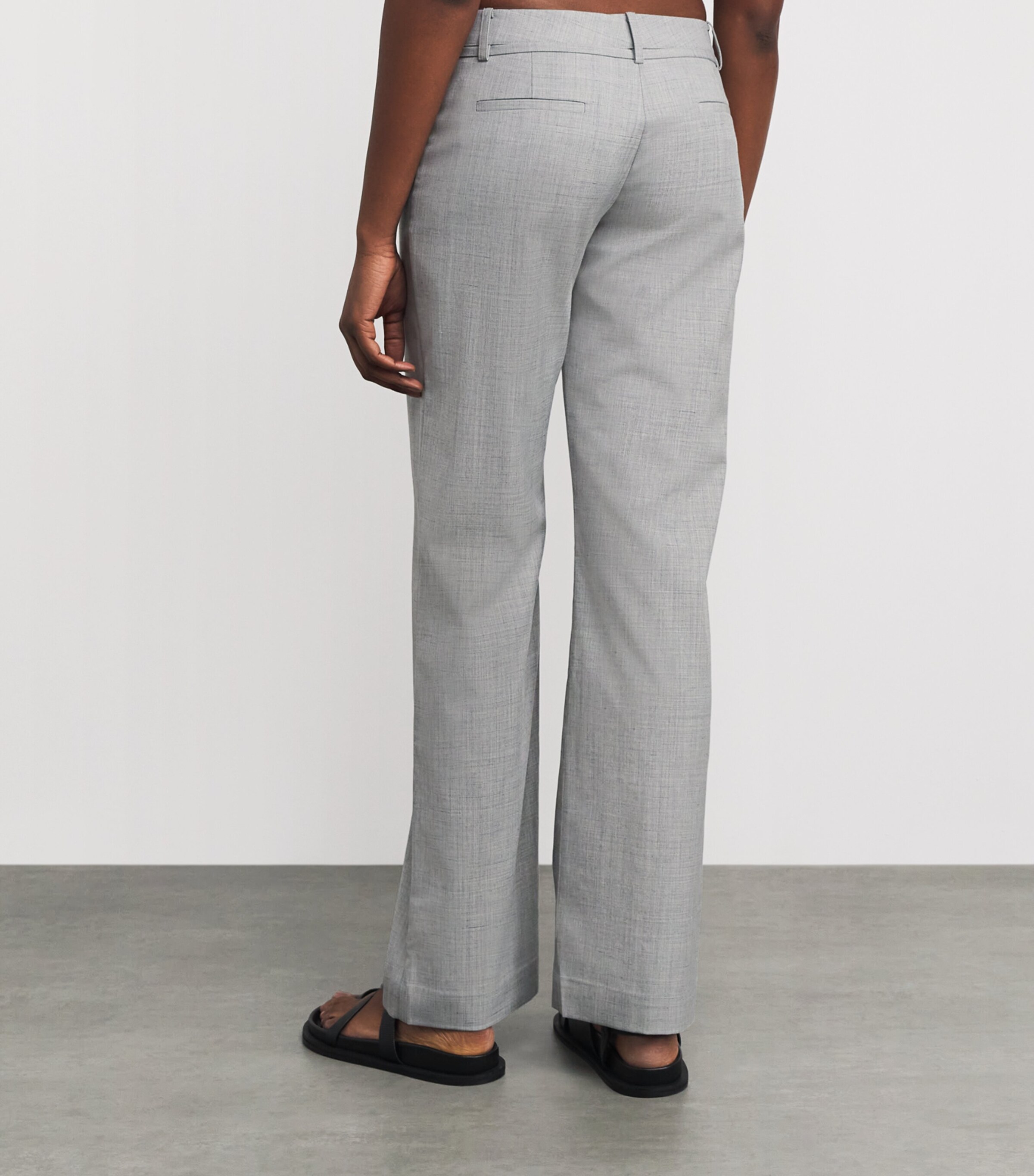 St. Agni Womens 90s Belt Minimal Trousers Concrete Image 5