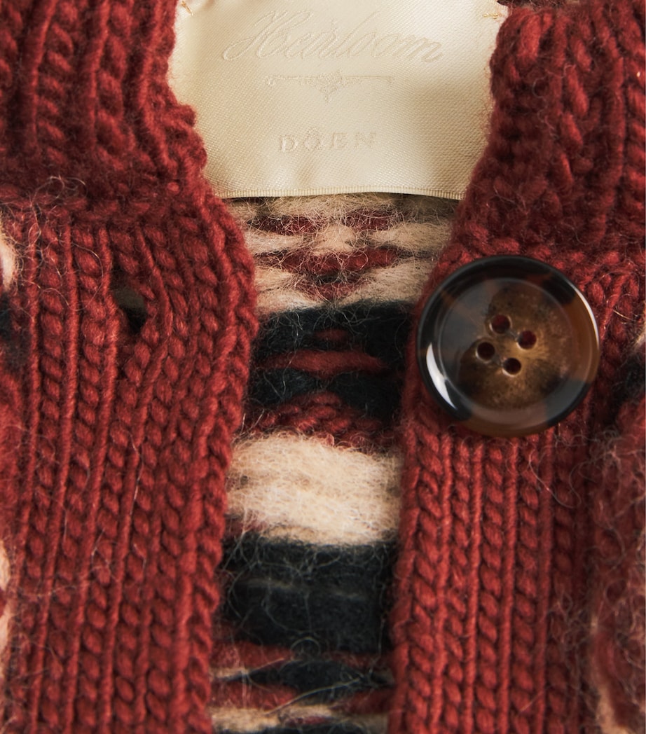 Wool-Blend Clarke Cardigan BRGNDY OLYMP FR ISLE Image 5