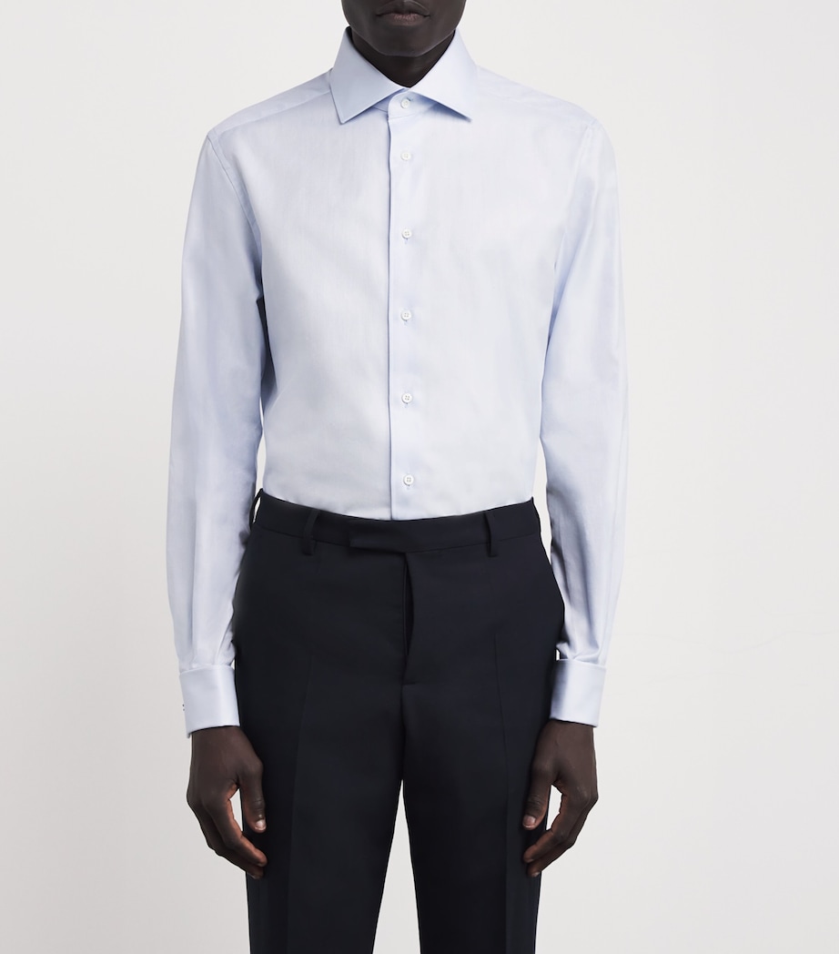 Cotton Formal Shirt 003 CHINA BLUE Image 3