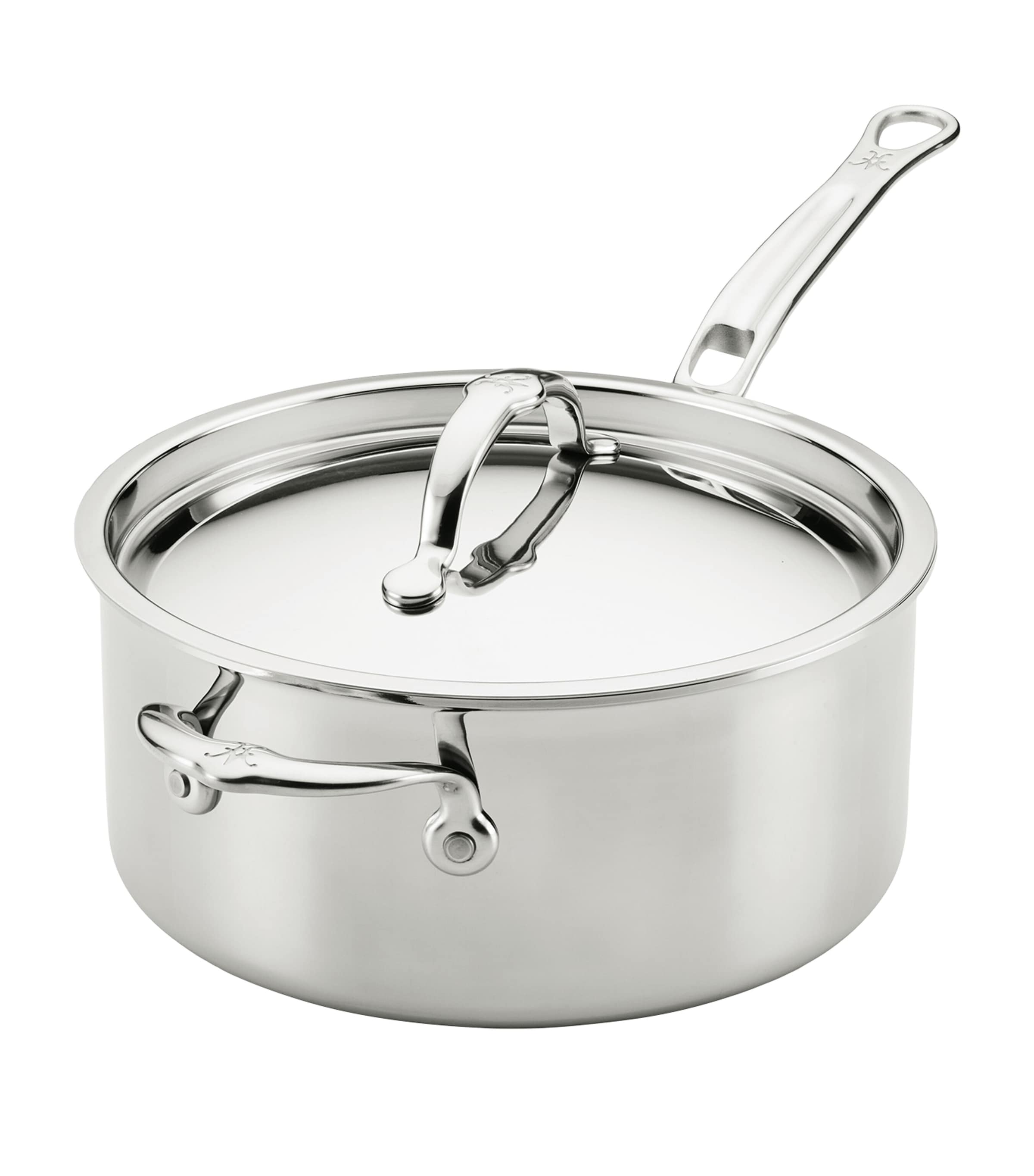 Hestan Probond Luxe Covered Saucepan In Silver