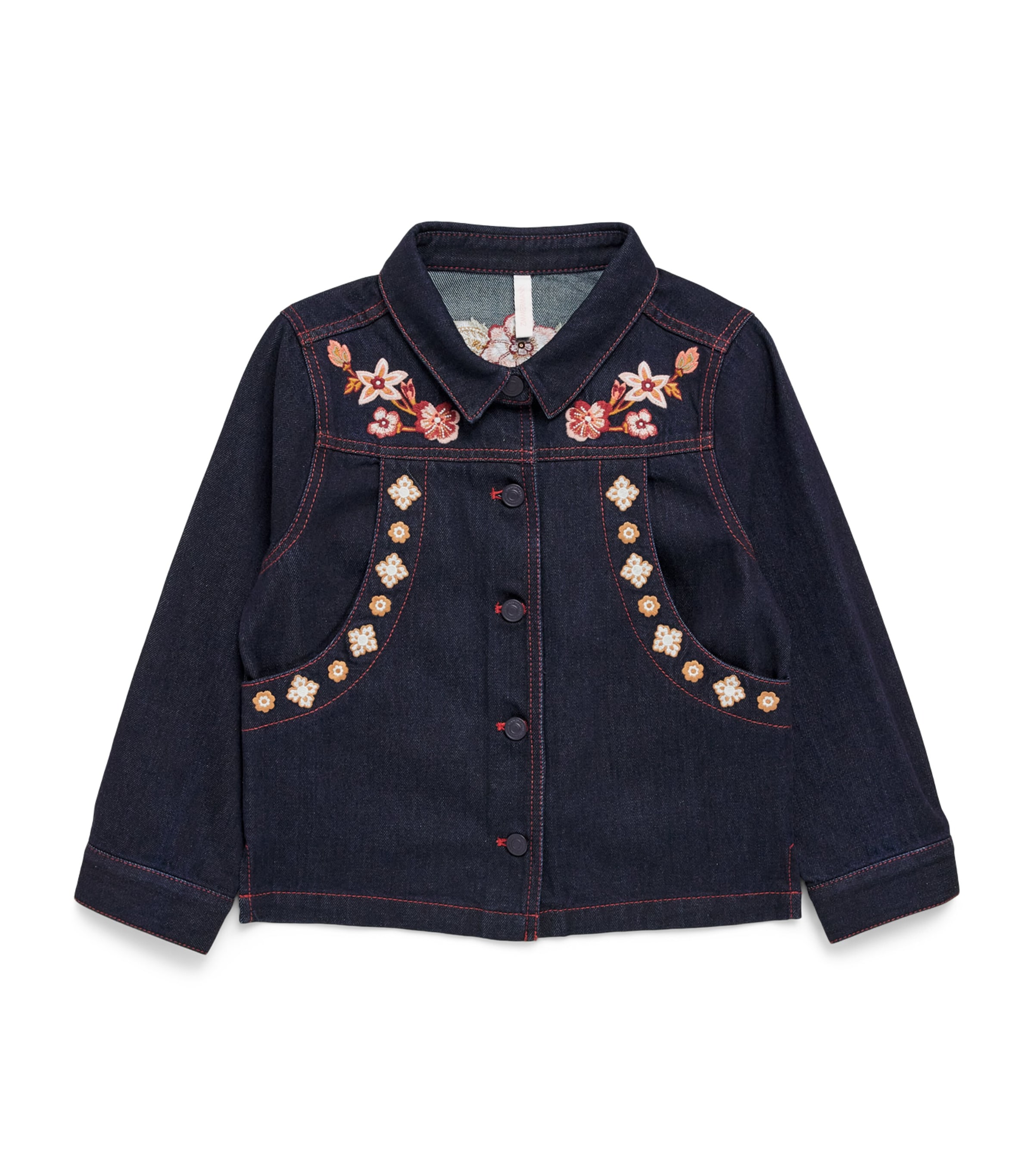 Zimmermann Kids Embroidered Aster Denim Jacket (2-12 Years) Horizon Image 1