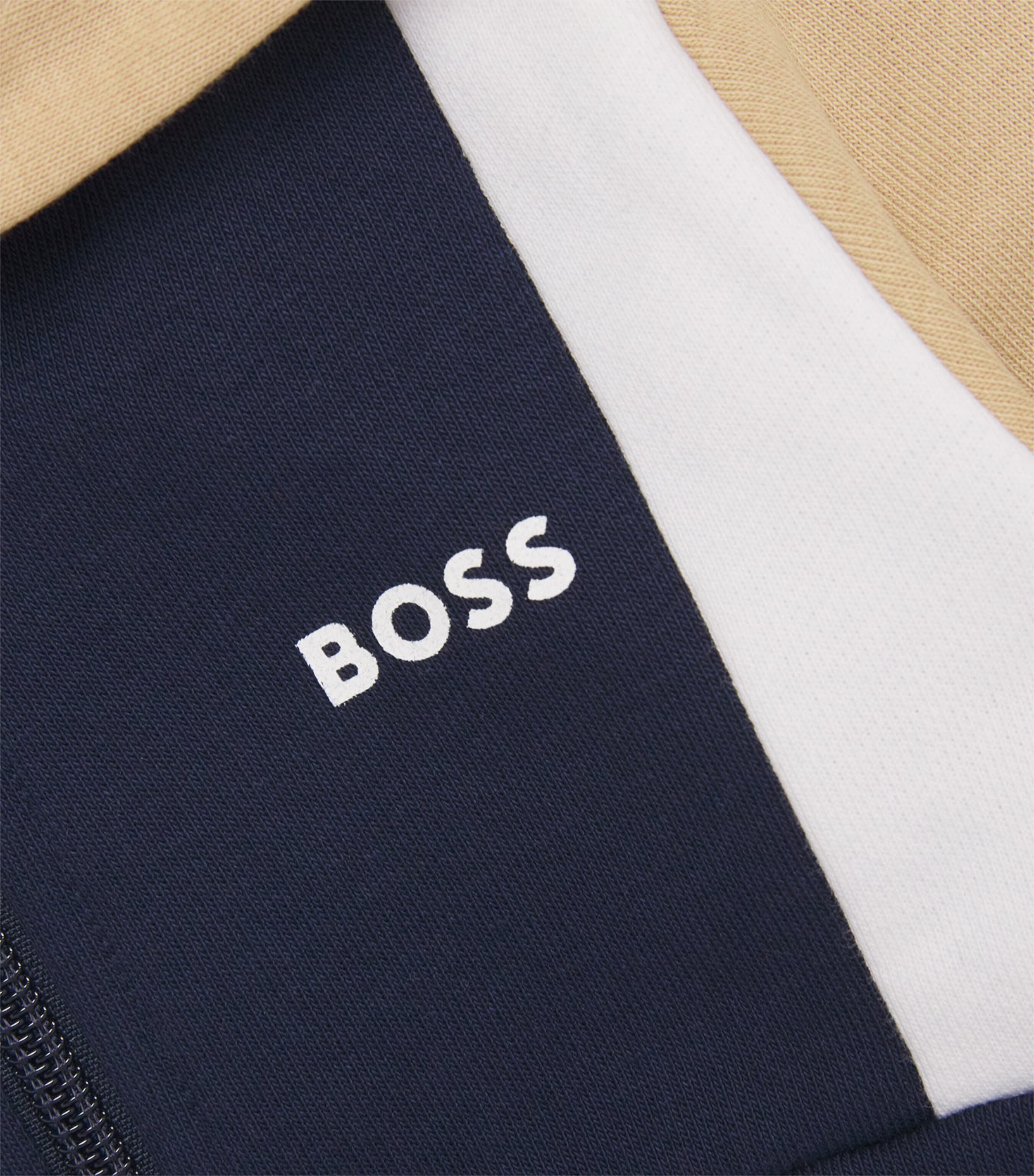 Cotton Logo Zip-Up Hoodie (3-18 Months) 849 NAVY Image 3