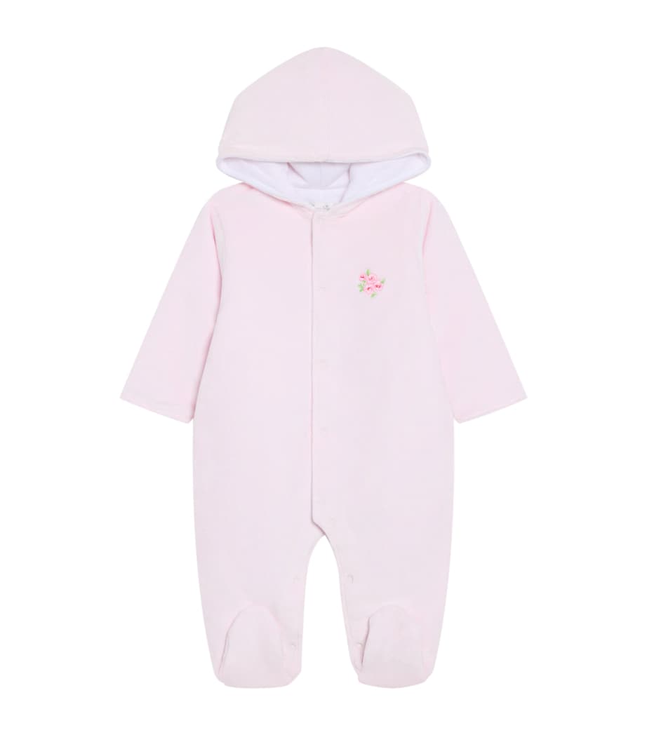 Hooded Roses and Blooms All-In-One (0-9 Months) K650PINK Image 1