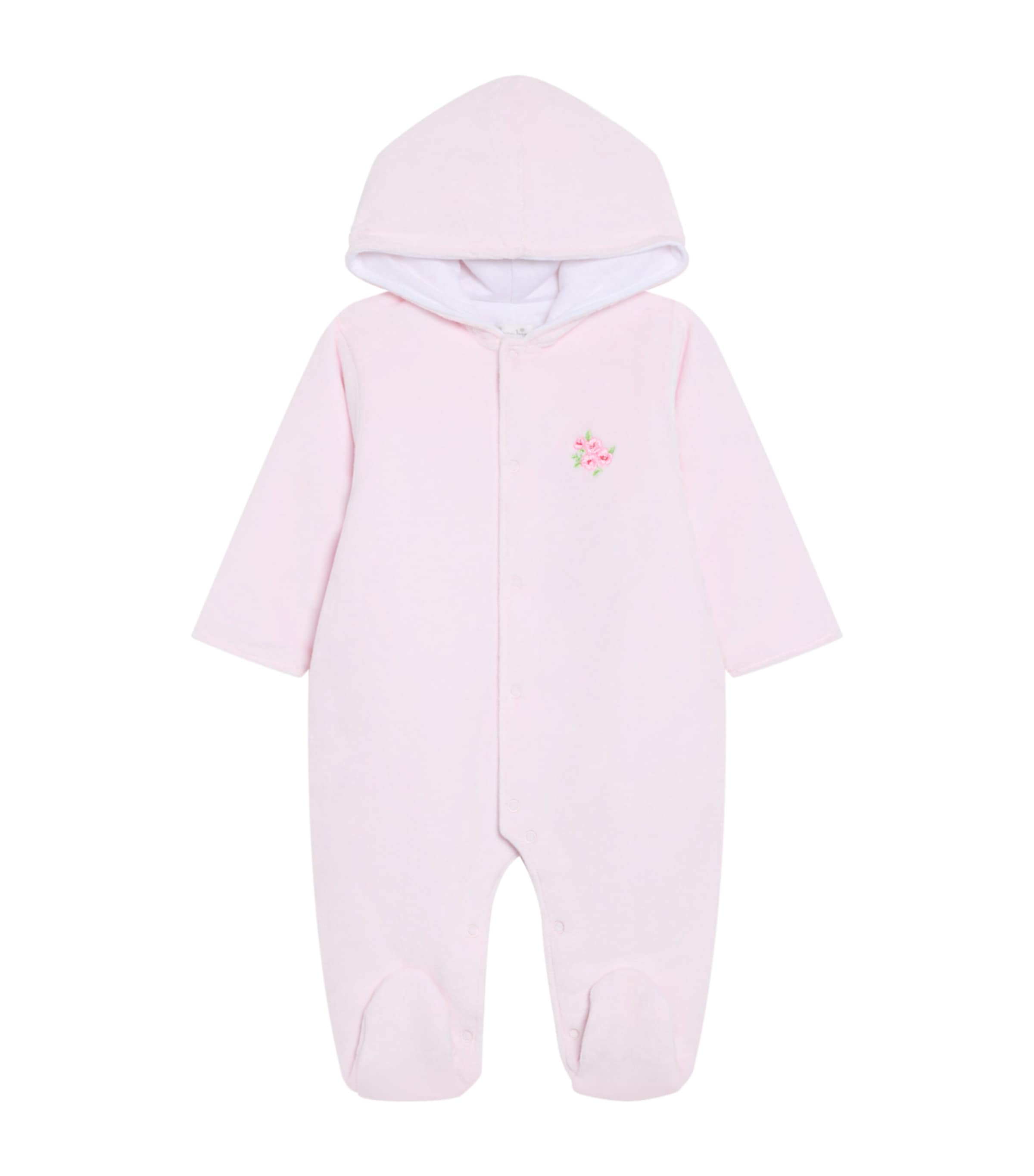 Kissy Kissy Hooded Roses and Blooms All-In-One (0-9 Months) | Baby Clothing | Rompers & Sleepsuits | Designers | Kissy Kissy