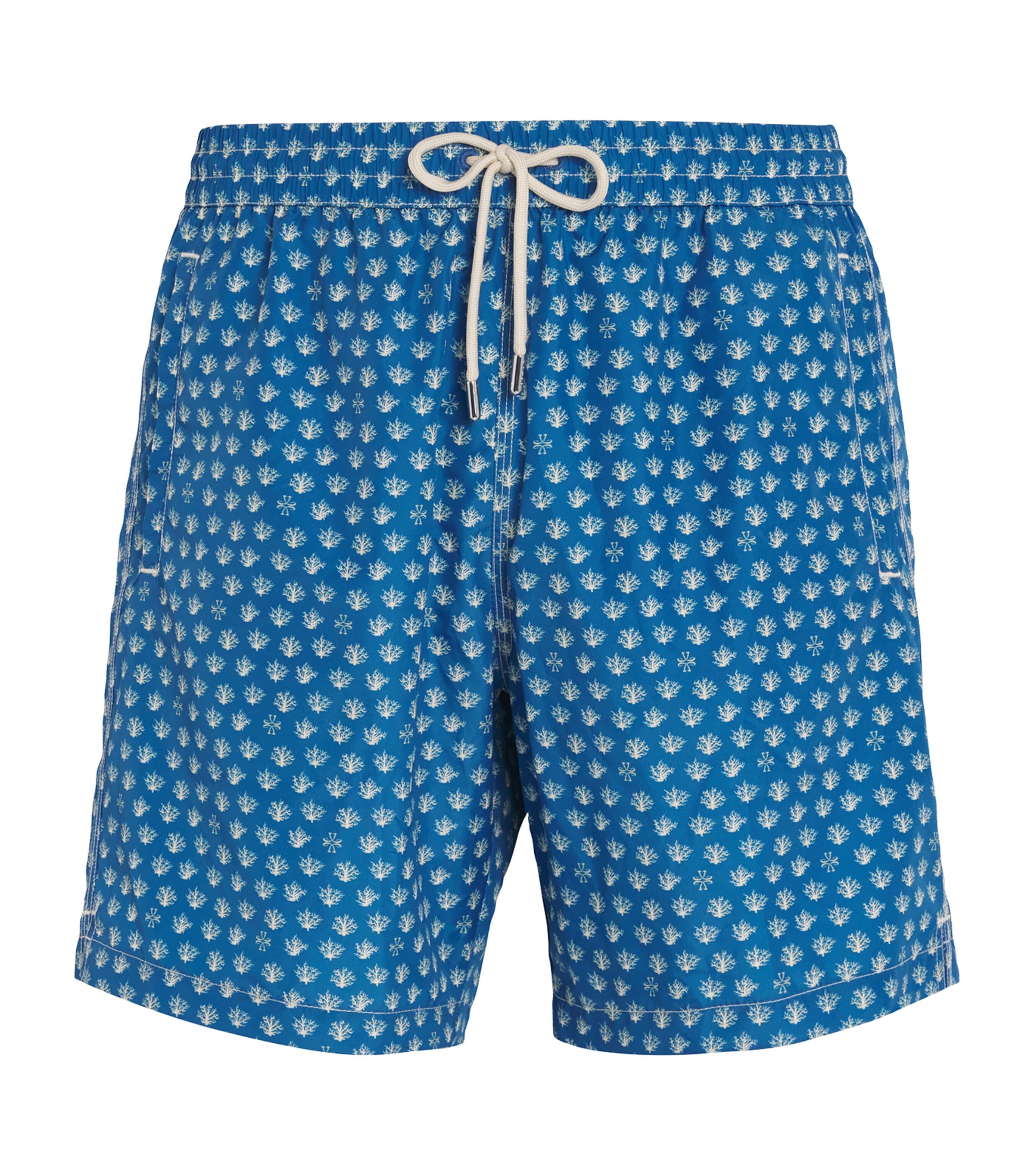 Jacob Cohen Coral Print Bermuda Swim Shorts In Blue