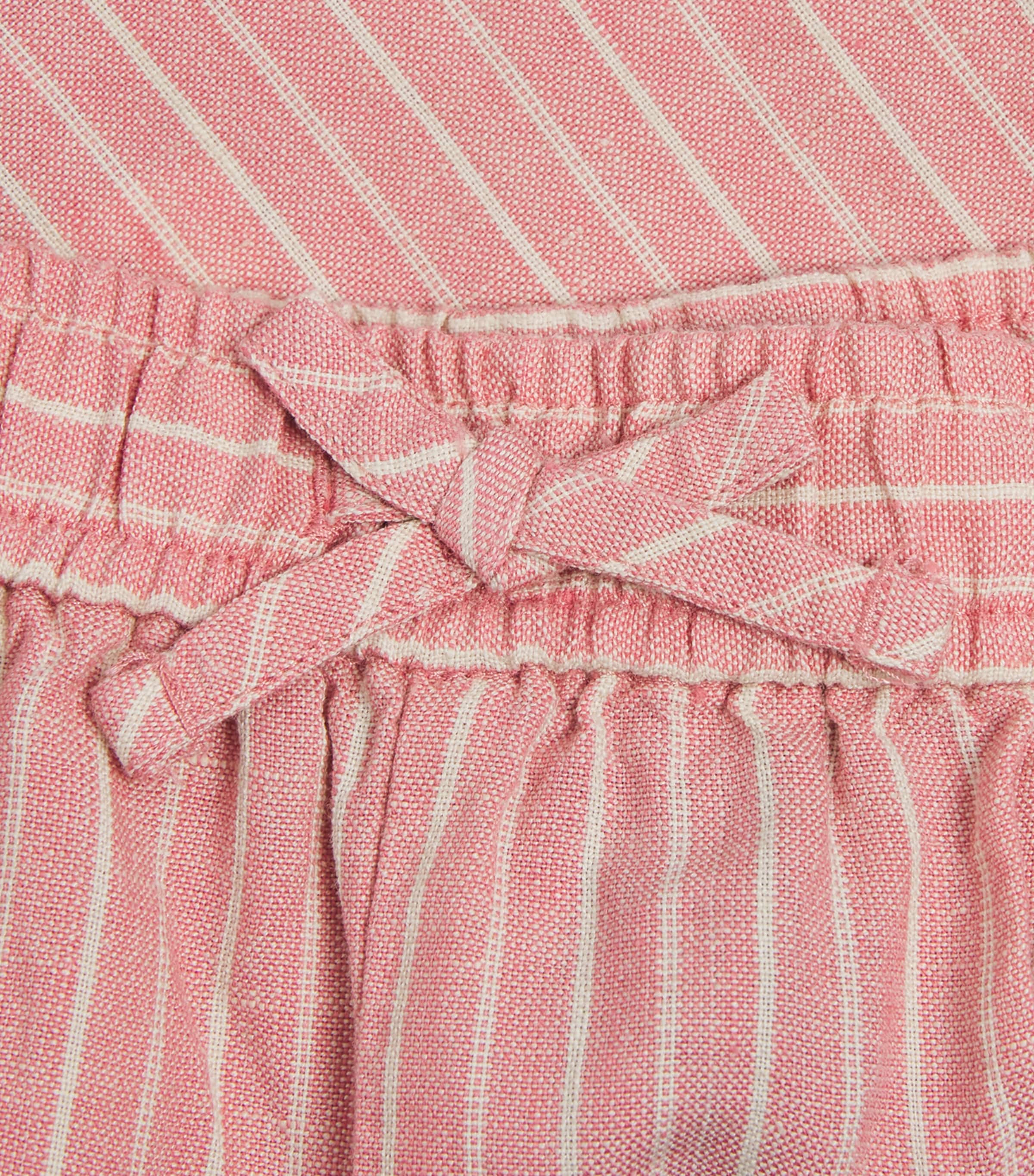 Ralph Lauren Kids Stripe Drawstring Shorts (2-7 Years) Rose/crm Image 3