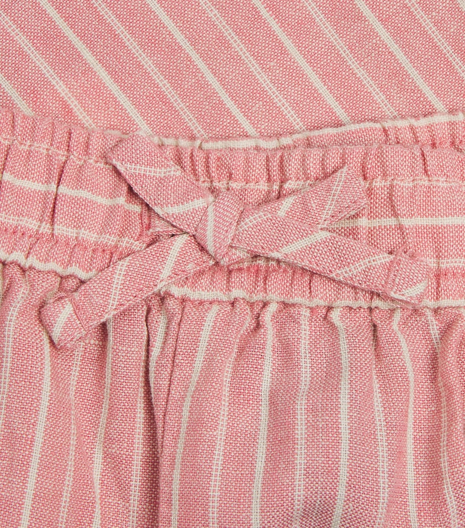 Ralph Lauren Kids Stripe Drawstring Shorts (2-7 Years) Rose/crm Image 3