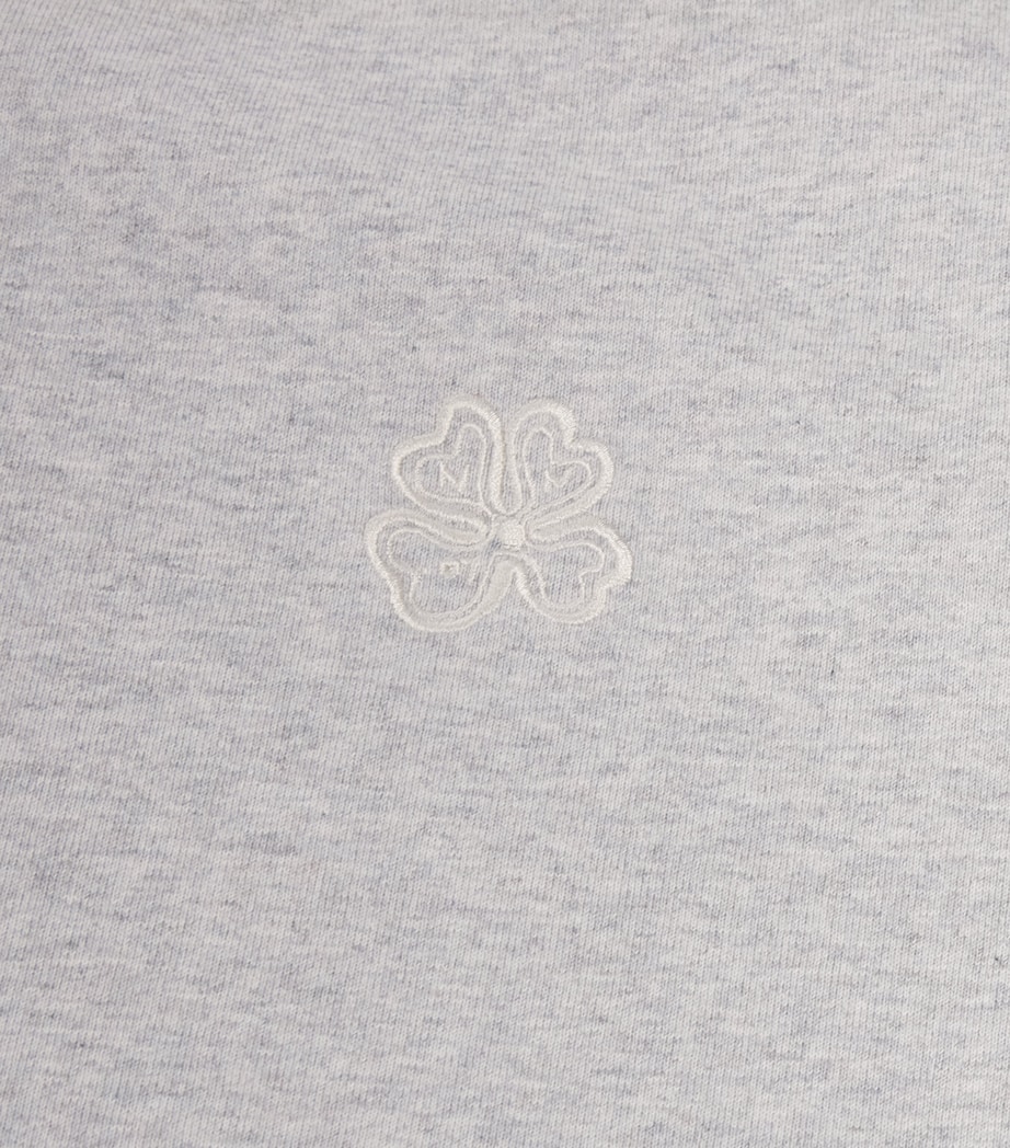 NN.07 Mens Organic Cotton Jett Logo T-Shirt Grey Mel Image 6