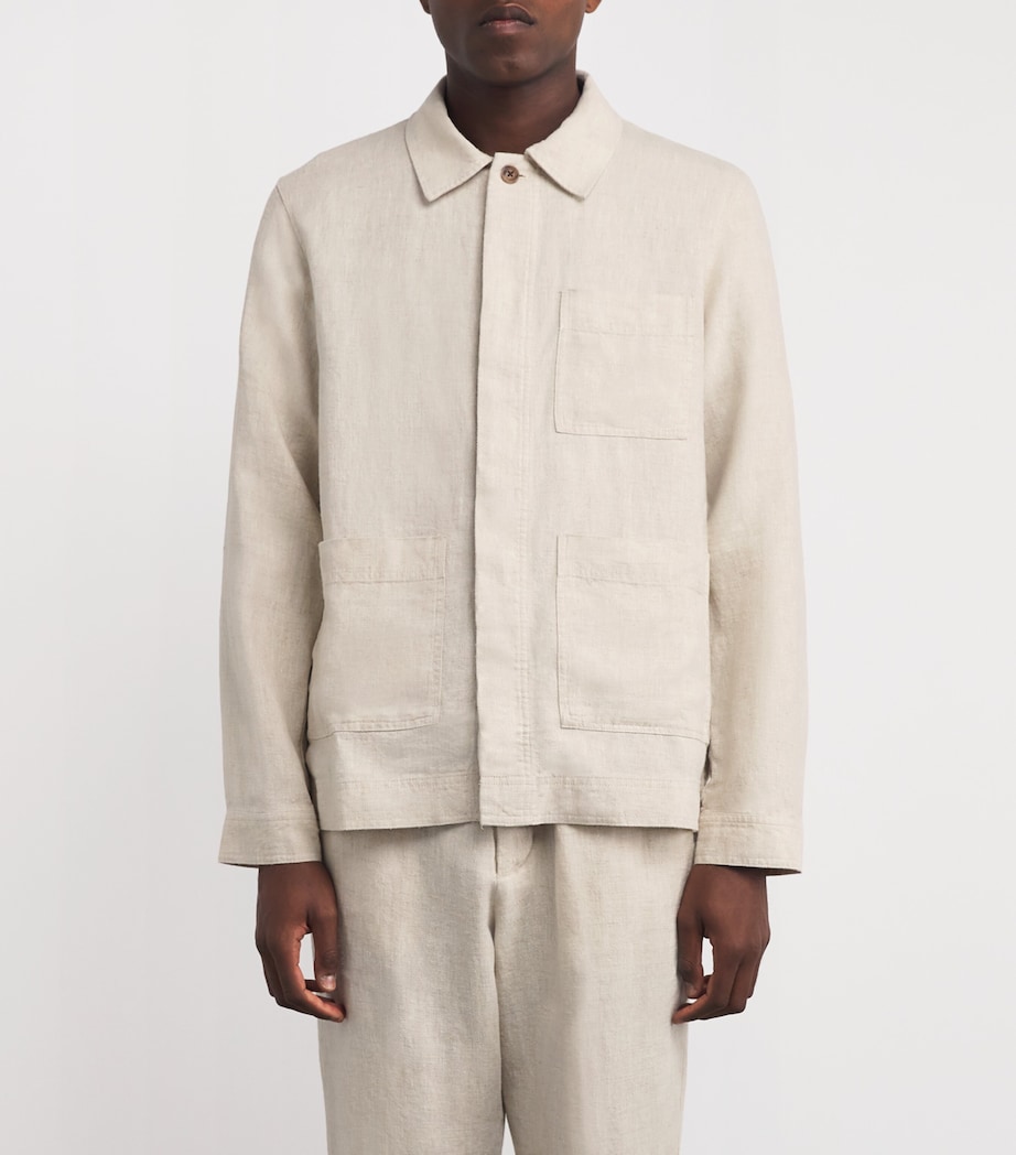 Linen Olav Button-Up Shirt OAT 804 Image 3