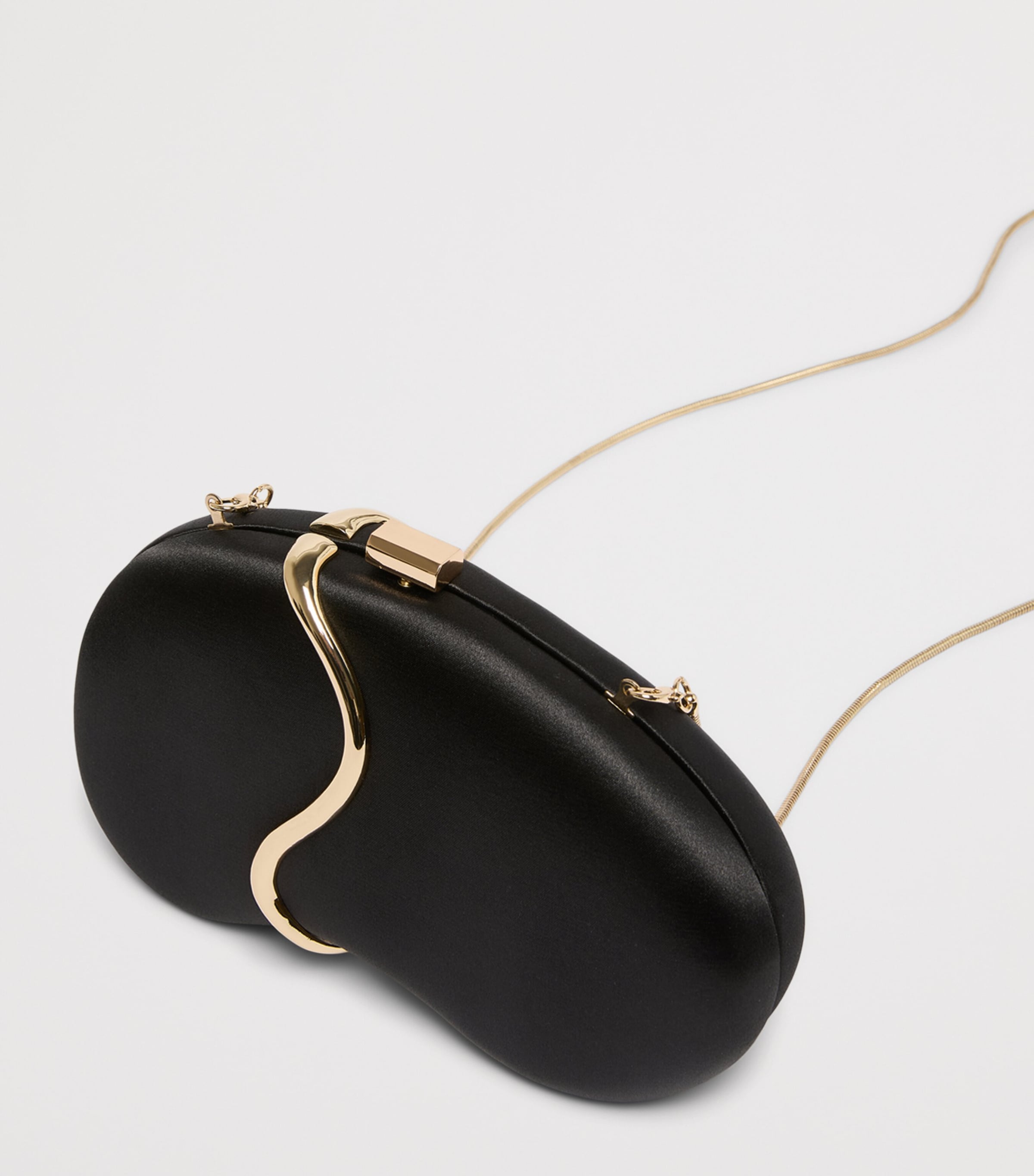 Marina Rinaldi Satin Clutch Bag Black Image 6