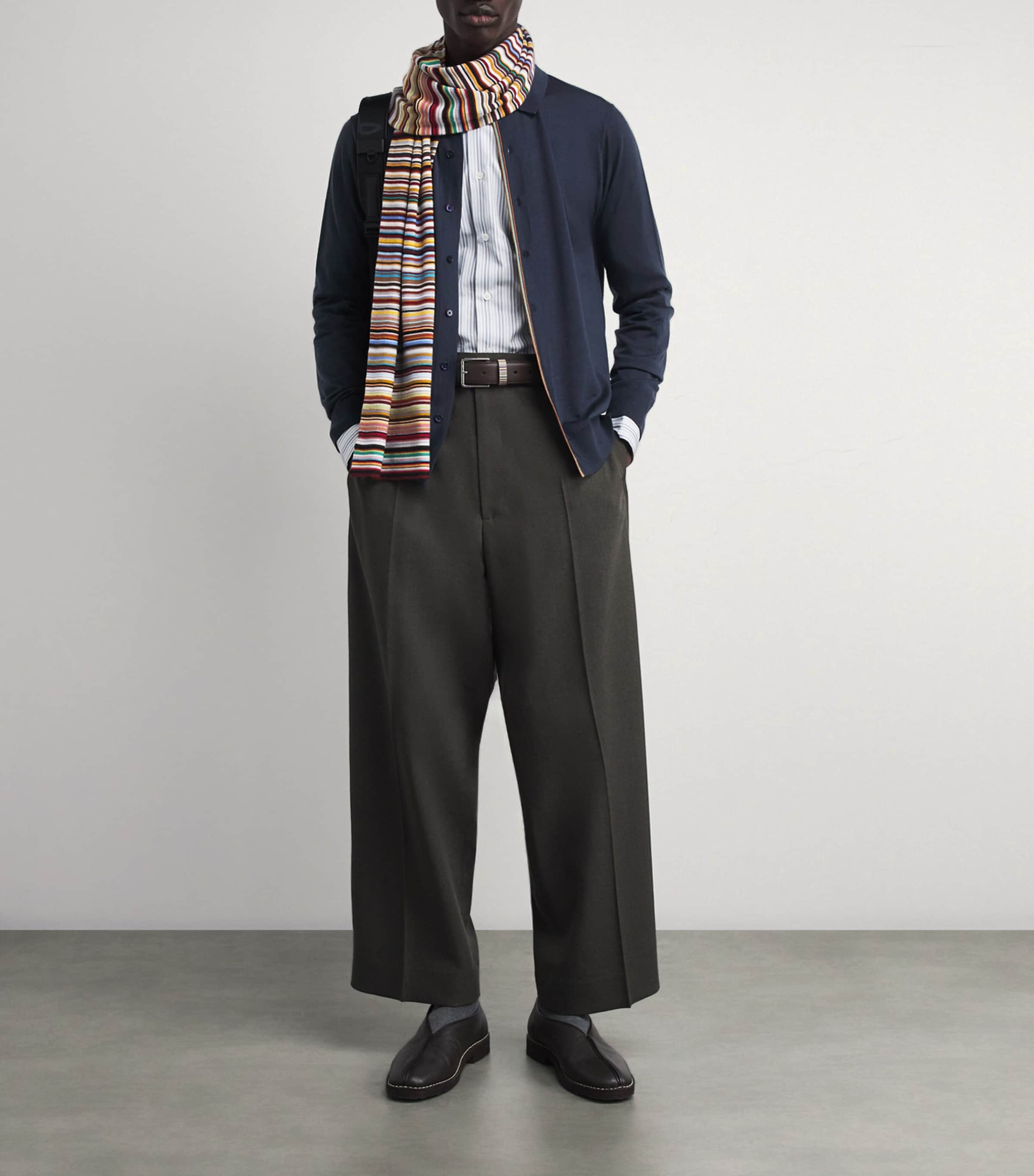 Virgin Wool Signature Stripe Scarf MULTICOLOUR Image 3