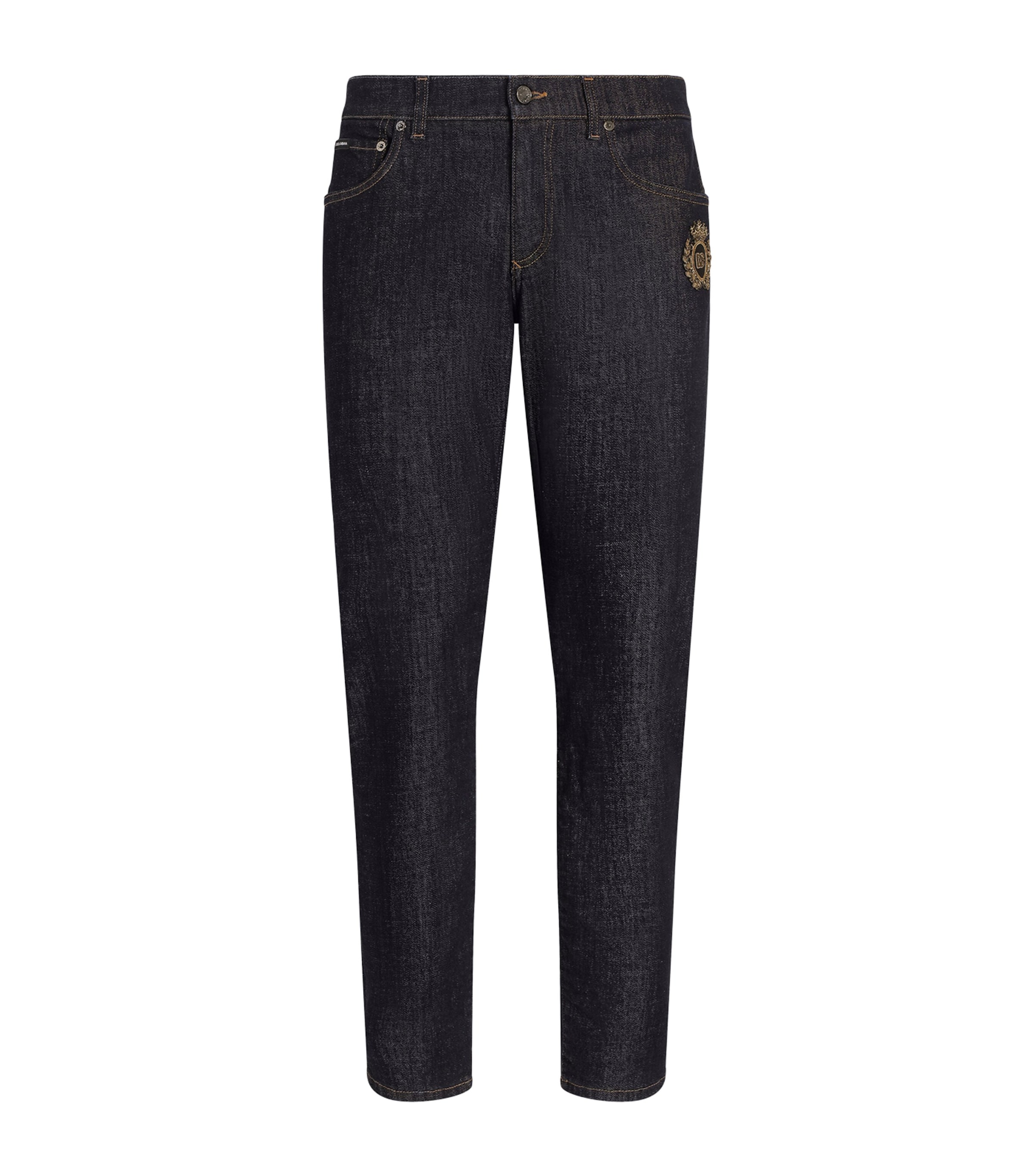 Dolce & Gabbana Logo Plaque Straight-legged Jeans