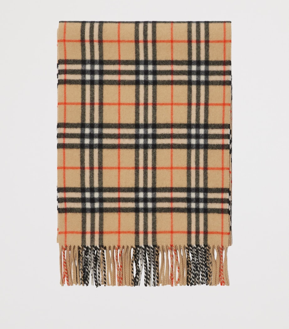 Cashmere Check Scarf SAND Image 2