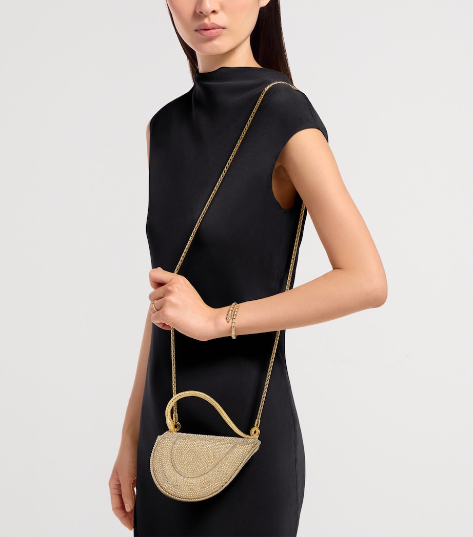 Leather Serpenti Cuore 1968 Top-Handle Bag GOLD Image 10