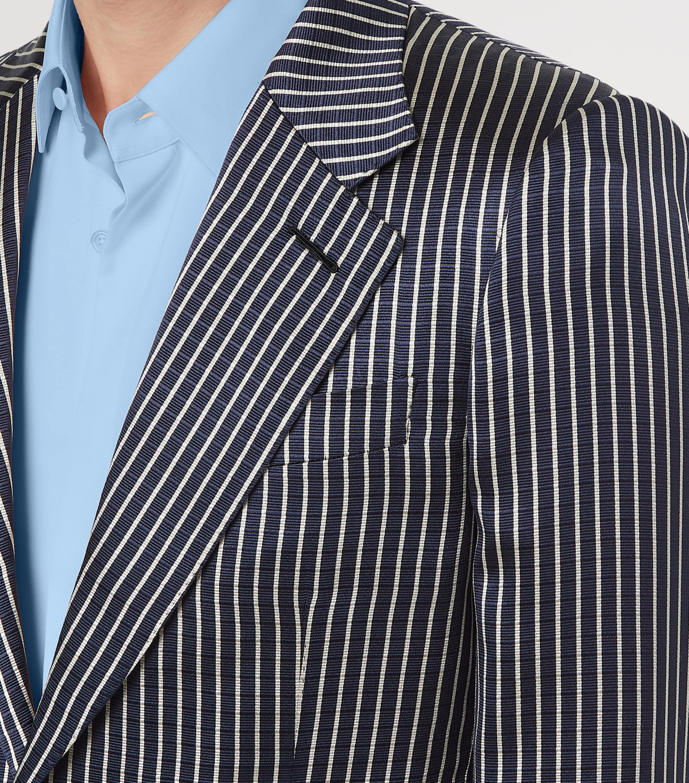 TOM FORD Mens Silk Stripe Single-Breasted Blazer Nnl Image 4