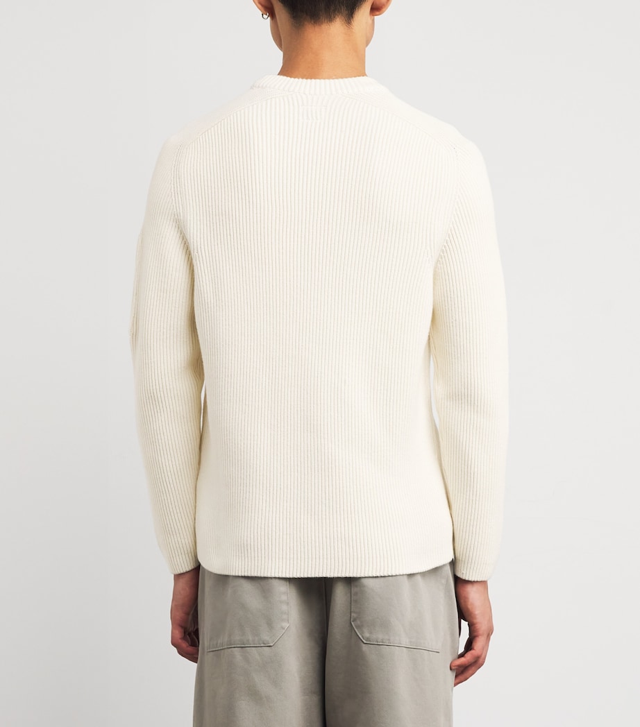 Cotton-Blend Ribbed Sweatshirt 103 Image 4