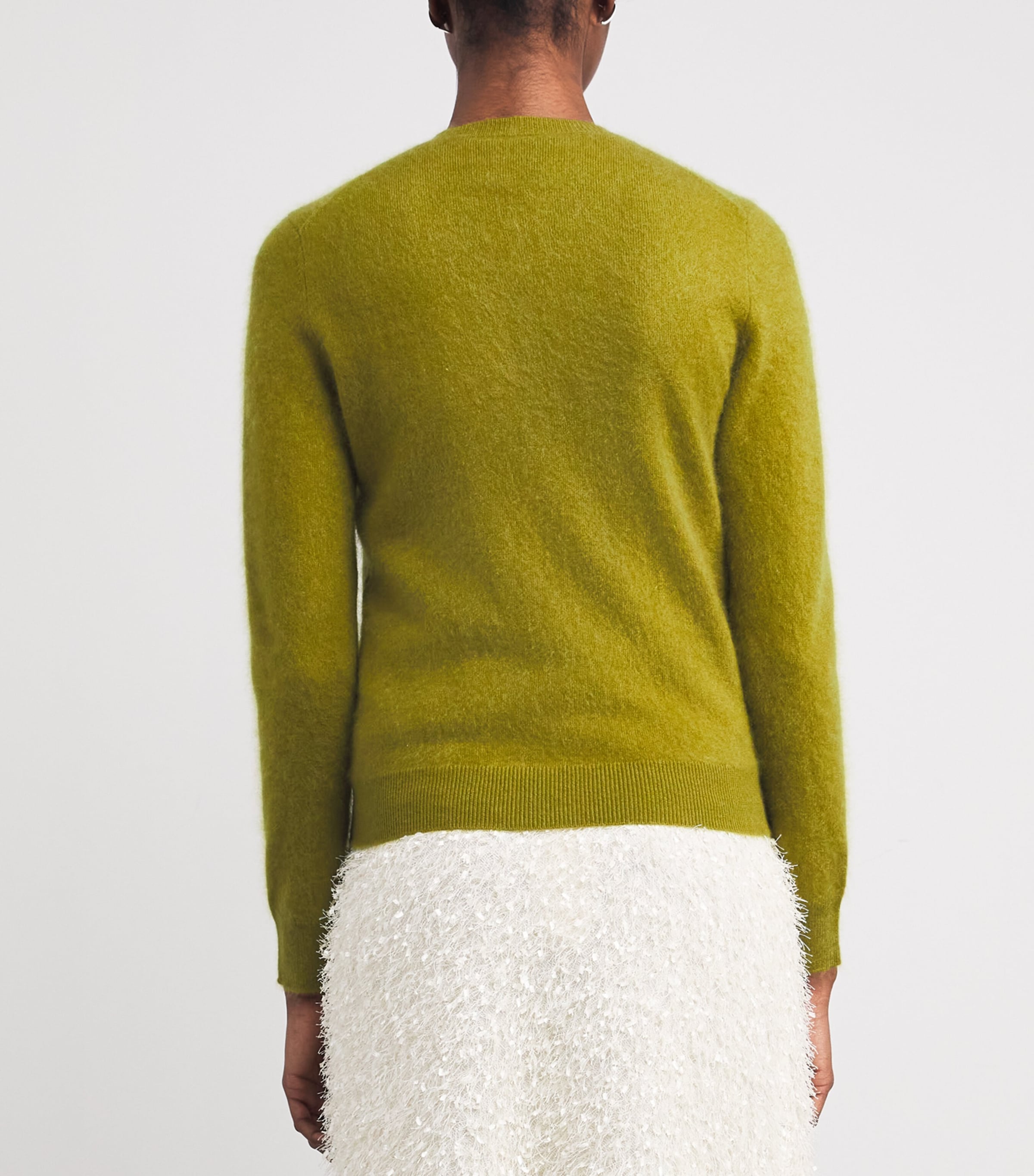 Brushed Cashmere Cardigan 2KF-DARK PEAR Image 4