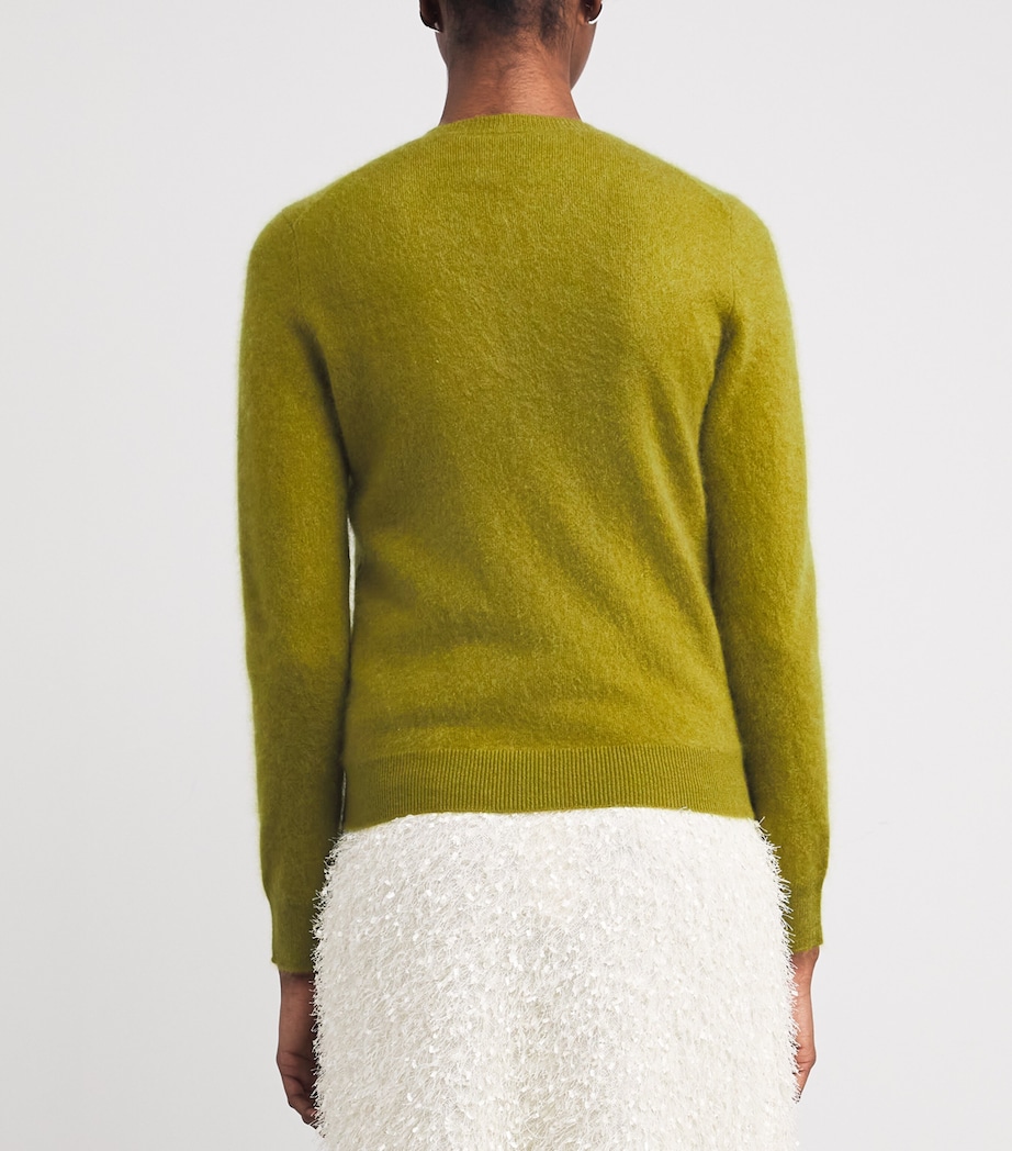 Brushed Cashmere Cardigan 2KF-DARK PEAR Image 4