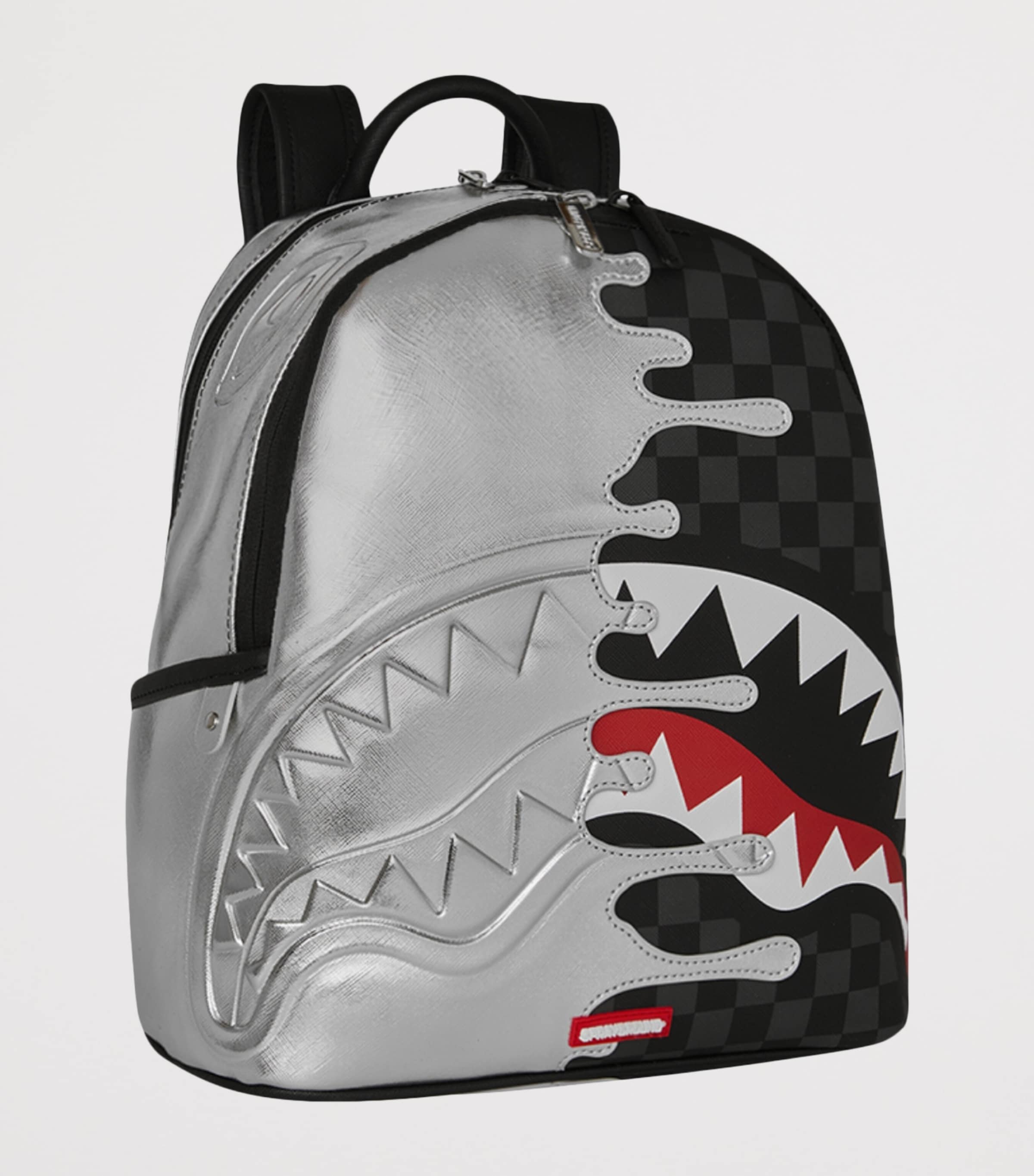 Sprayground Side Drip Savage Backpack Silver Side Drip Image 2
