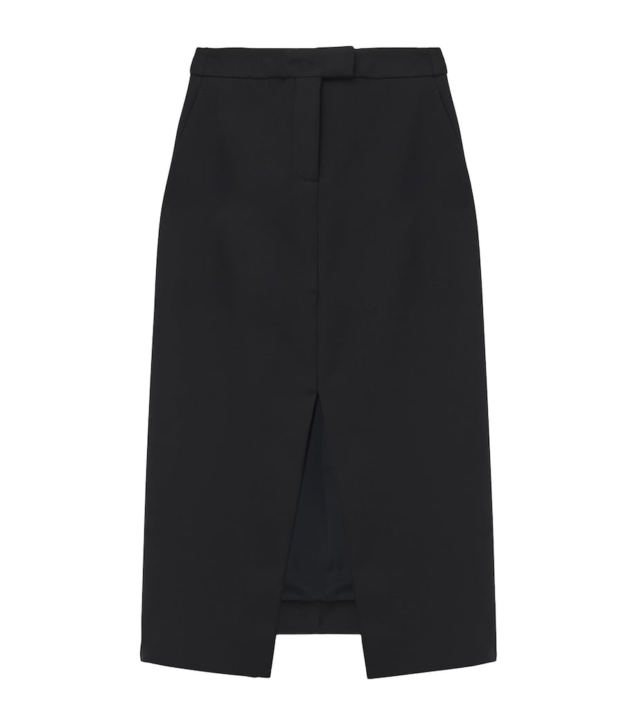 Stretch-Wool Midi Skirt 1000 Image 1