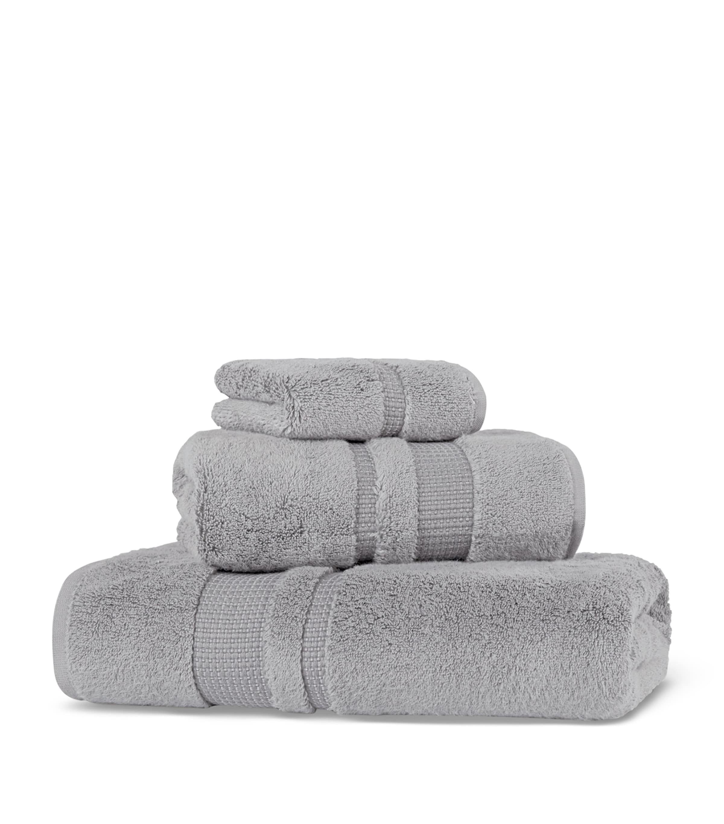 Hamam Cotton Pera Hand Towel In Grey