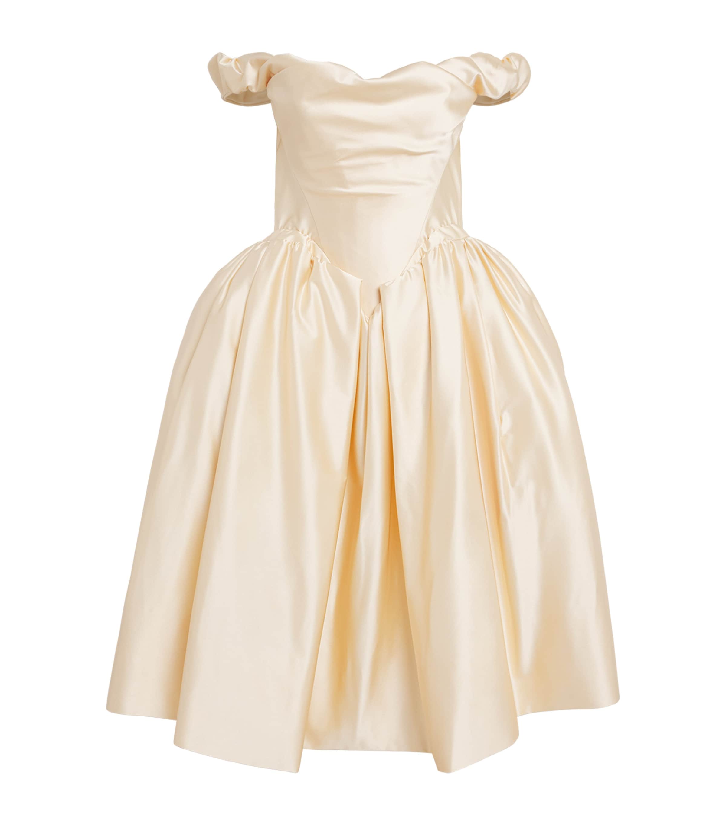 Vivienne Westwood Satin Lady Midi Dress Champagne