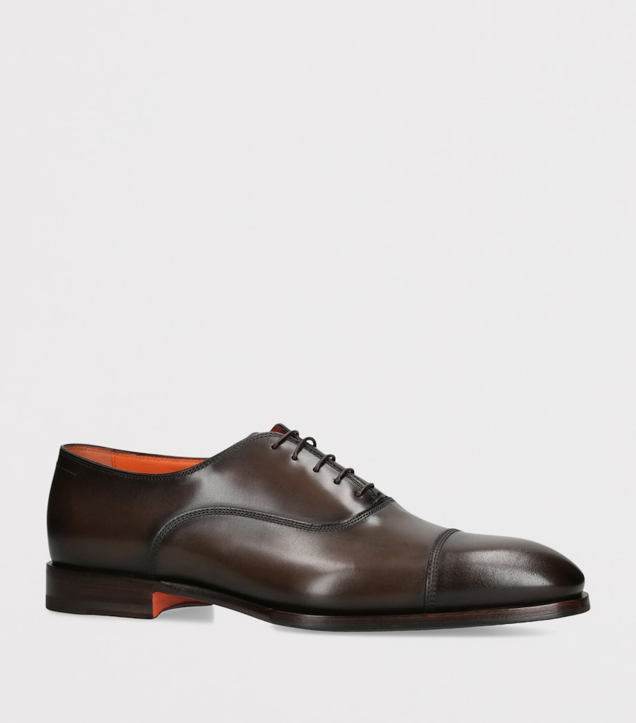 Leather Adrian Blake Oxford Shoes MID BROWN Image 3