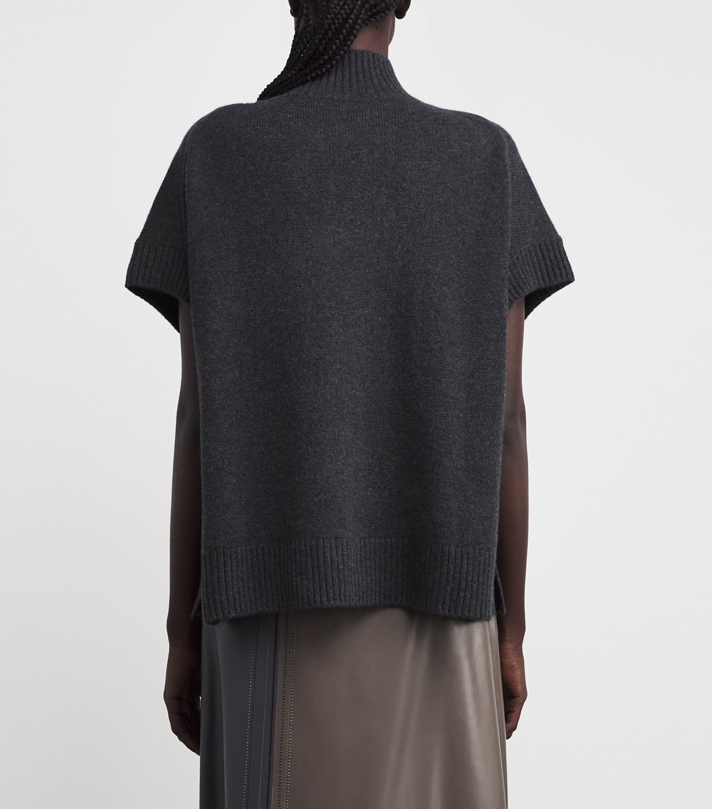 Luxe Cashmere T-Shirt DARK SMOKE Image 4