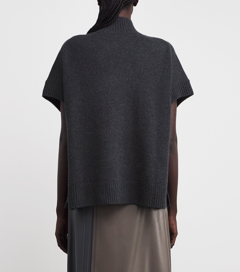 Luxe Cashmere T-Shirt DARK SMOKE Image 4