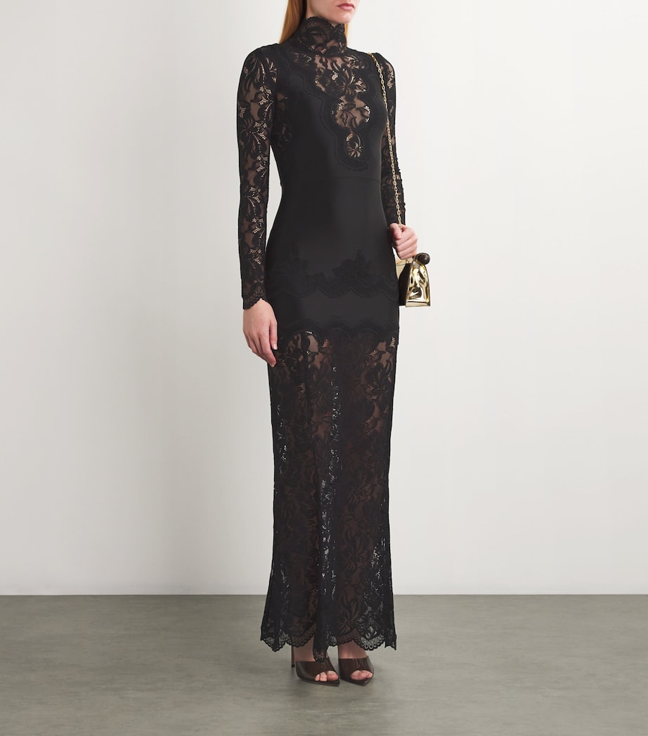 paco rabanne black lace dress Rabanne Black Lace Dress Paco Rabanne