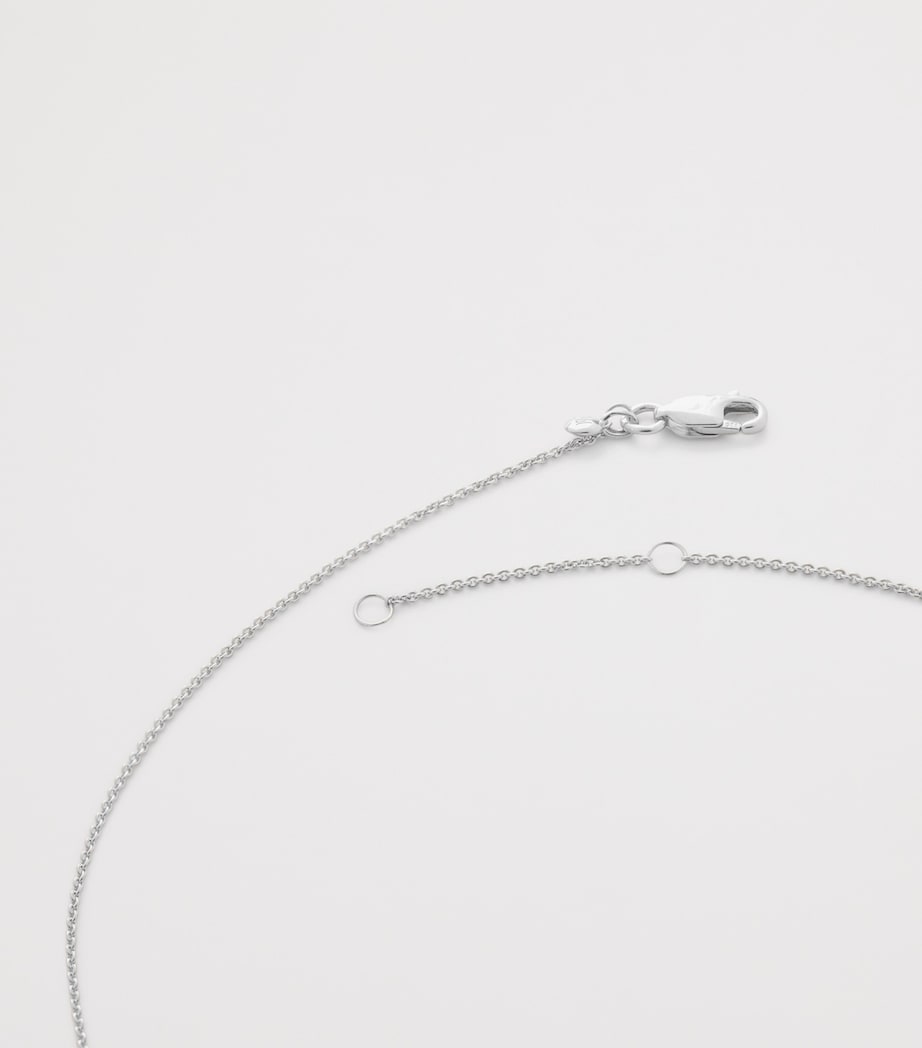 Monica Vinader Sterling Silver and Diamond Heart Necklace Sterling Silver Image 3