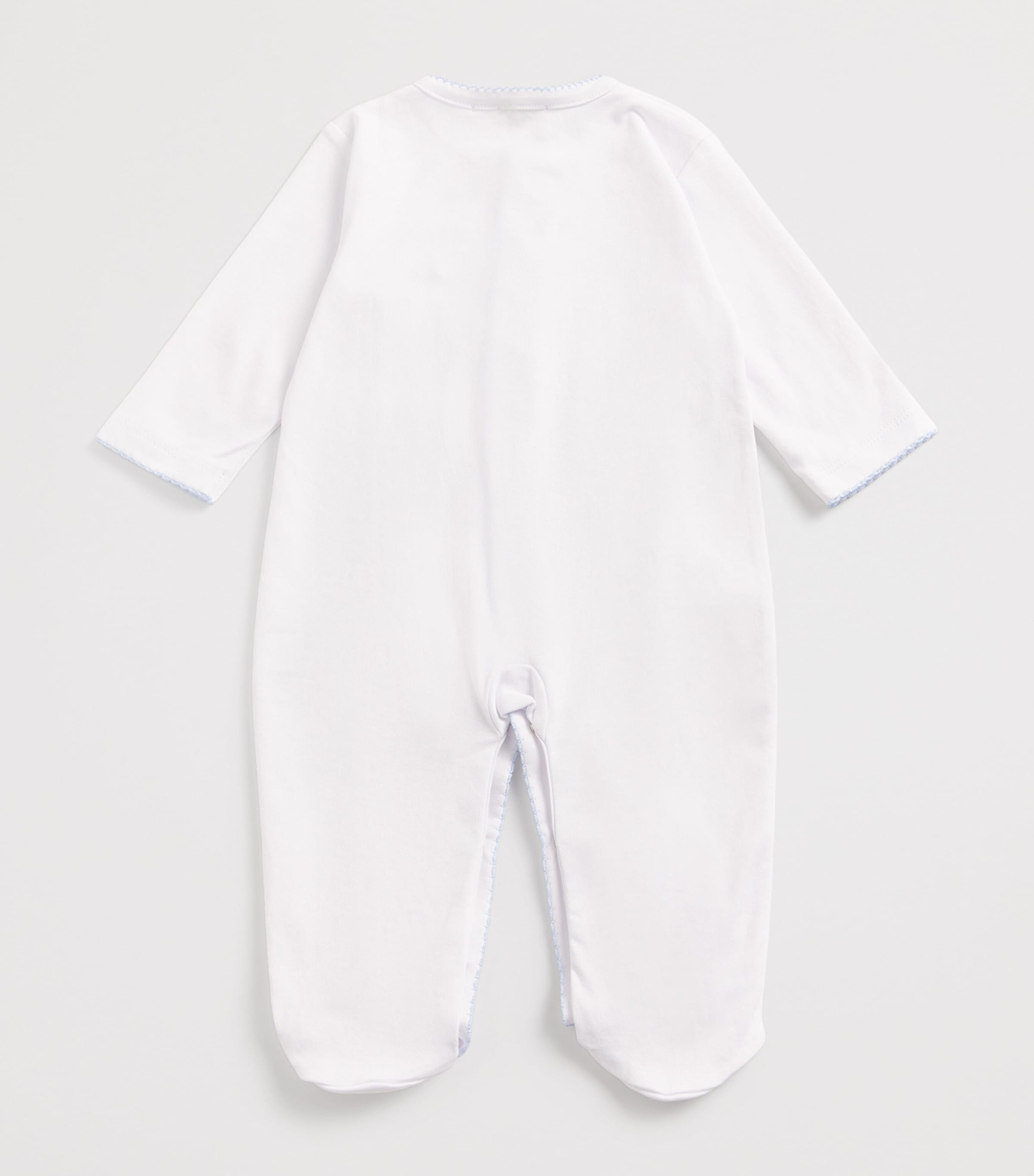 Pima Cotton Bunny All-In-One (Newborn - 9 Months) K191WHITE/LT BLUE Image 2