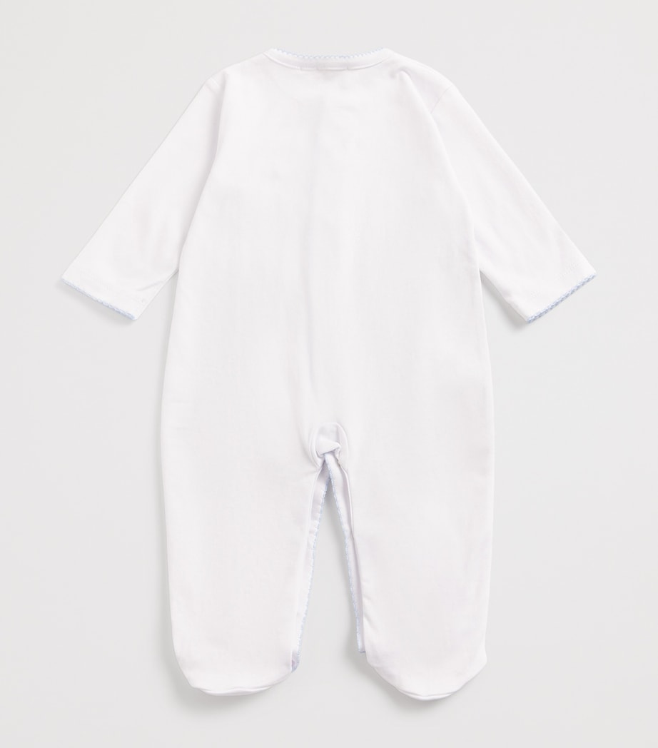 Pima Cotton Bunny All-In-One (Newborn - 9 Months) K191WHITE/LT BLUE Image 2