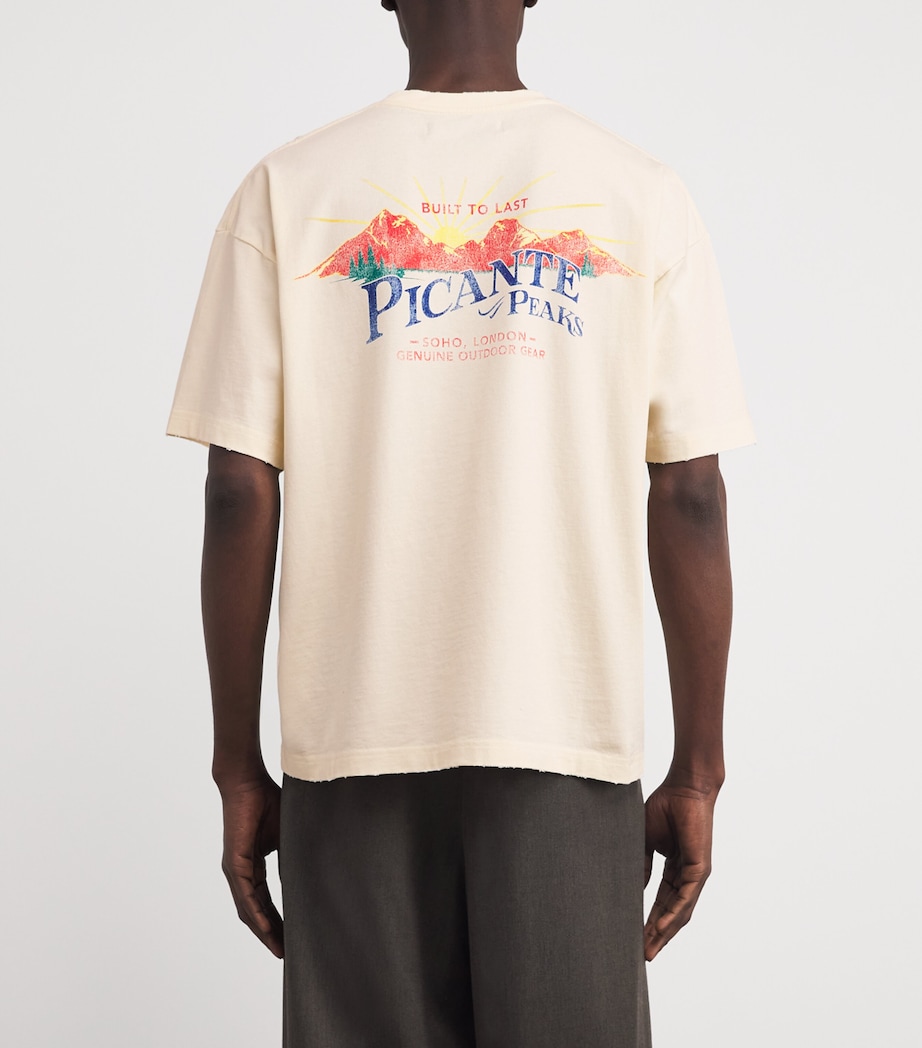 Organic Cotton Peaks Logo T-Shirt IVORY Image 4